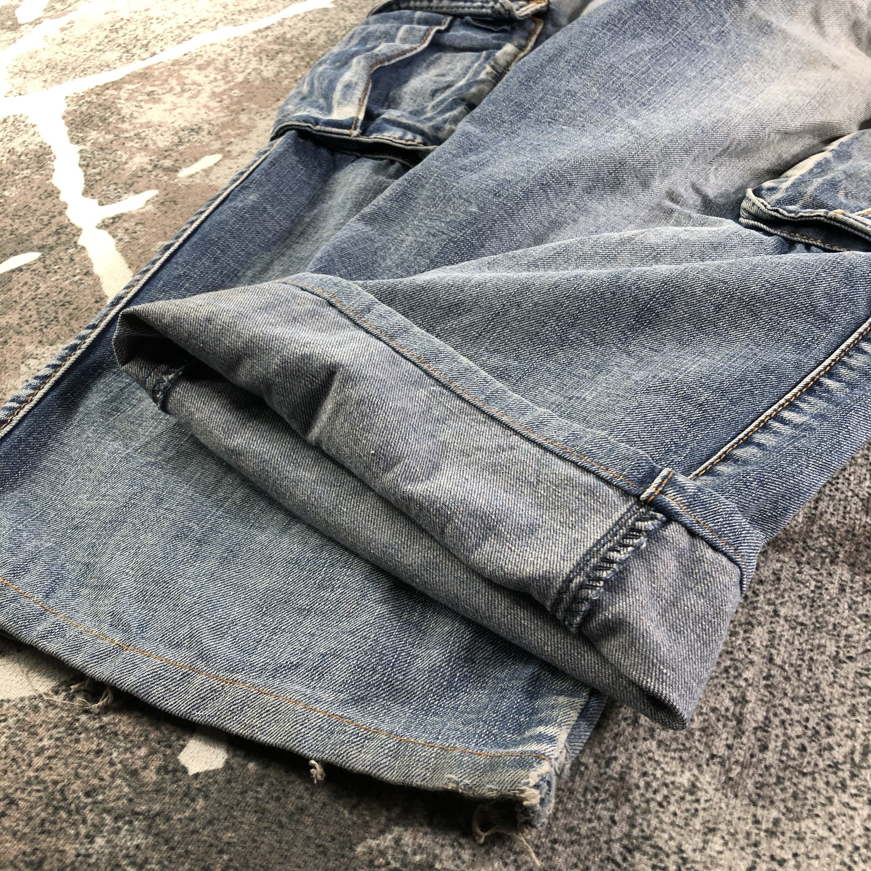 Japanese Brand Play Bigg Jeans Cargo Jeans Short Pants Denim KJ2195 Size US 42 / EU 58 - 7 Thumbnail