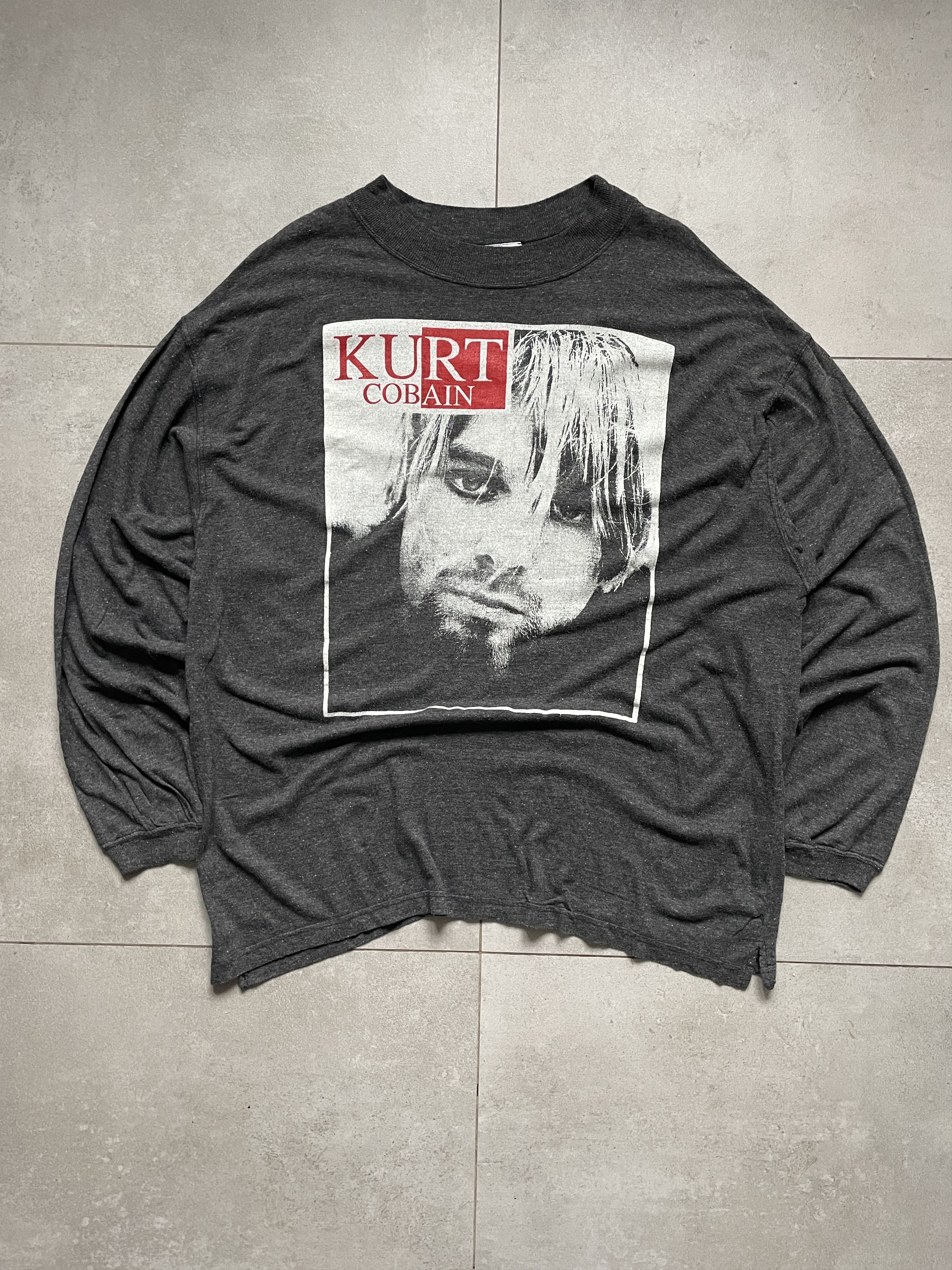 Band Tees VINTAGE 90S NIRVANA TRIBUTE KURT COBAIN MEMORIAL LONGSLEEVE Size US XXL / EU 58 / 5 - 1 Thumbnail