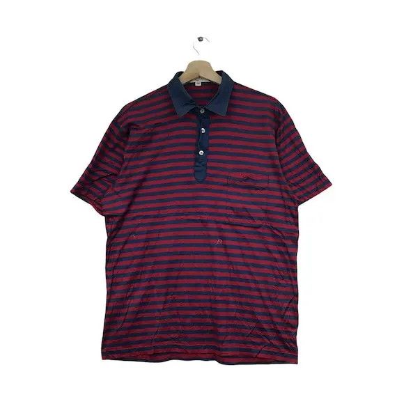 Longchamp Vtg 90’ LONGCHAMP PARIS Striped Made In ITALY Polo Tee Shirt Size US M / EU 48-50 / 2 - 1 Thumbnail