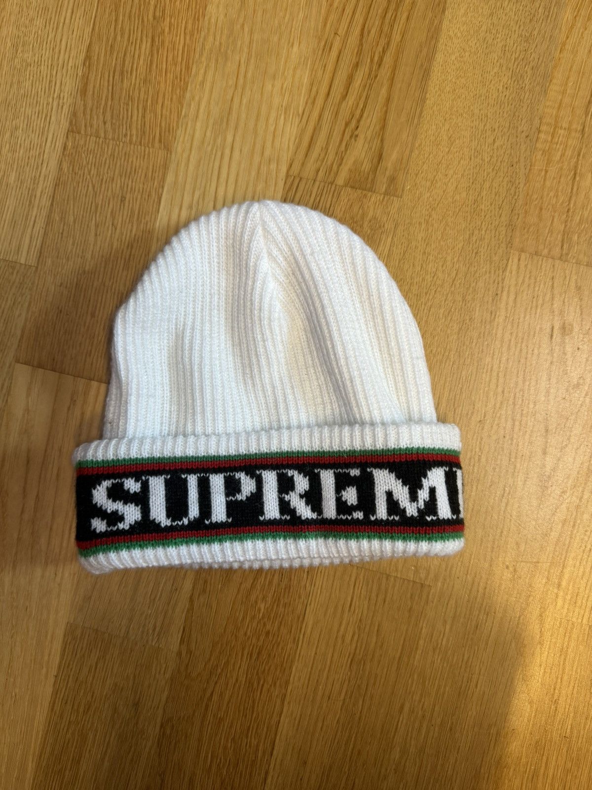 Supreme Gucci Cuff Logo Beanie Hats