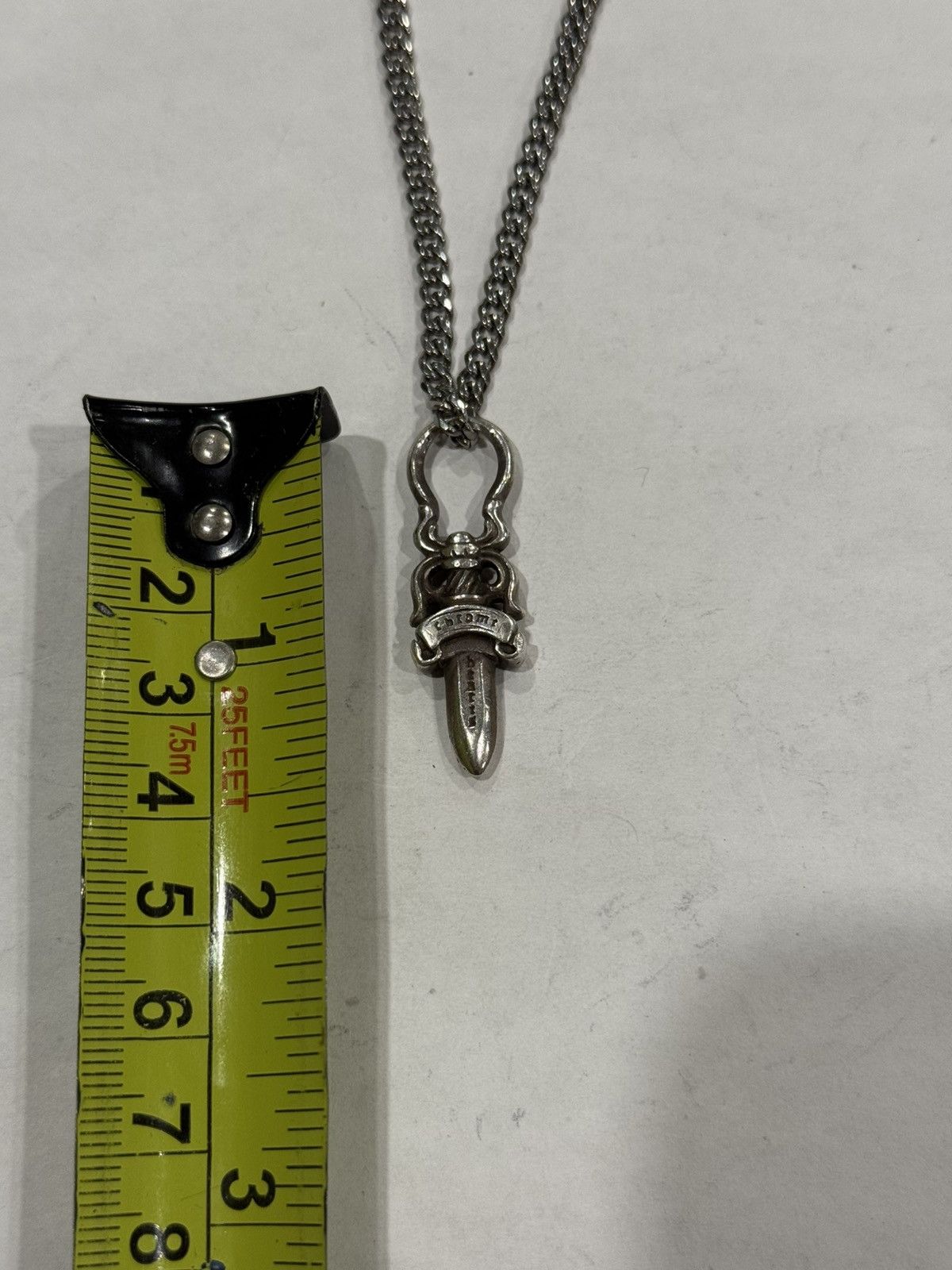 Chrome Hearts Chrome Hearts Dagger Pendant Silver Cuban Chain Necklace 925 Size ONE SIZE - 10 Thumbnail