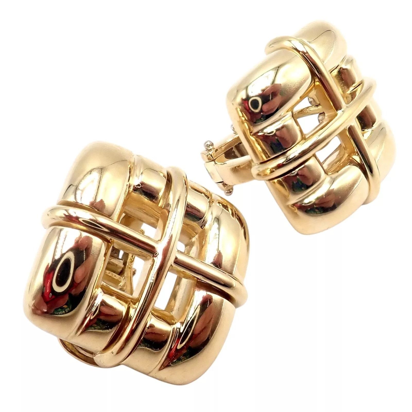 Tiffany & Co. Tiffany & Co 18k Yellow Gold Square Window Biscayne Earrings Size ONE SIZE - 8 Thumbnail