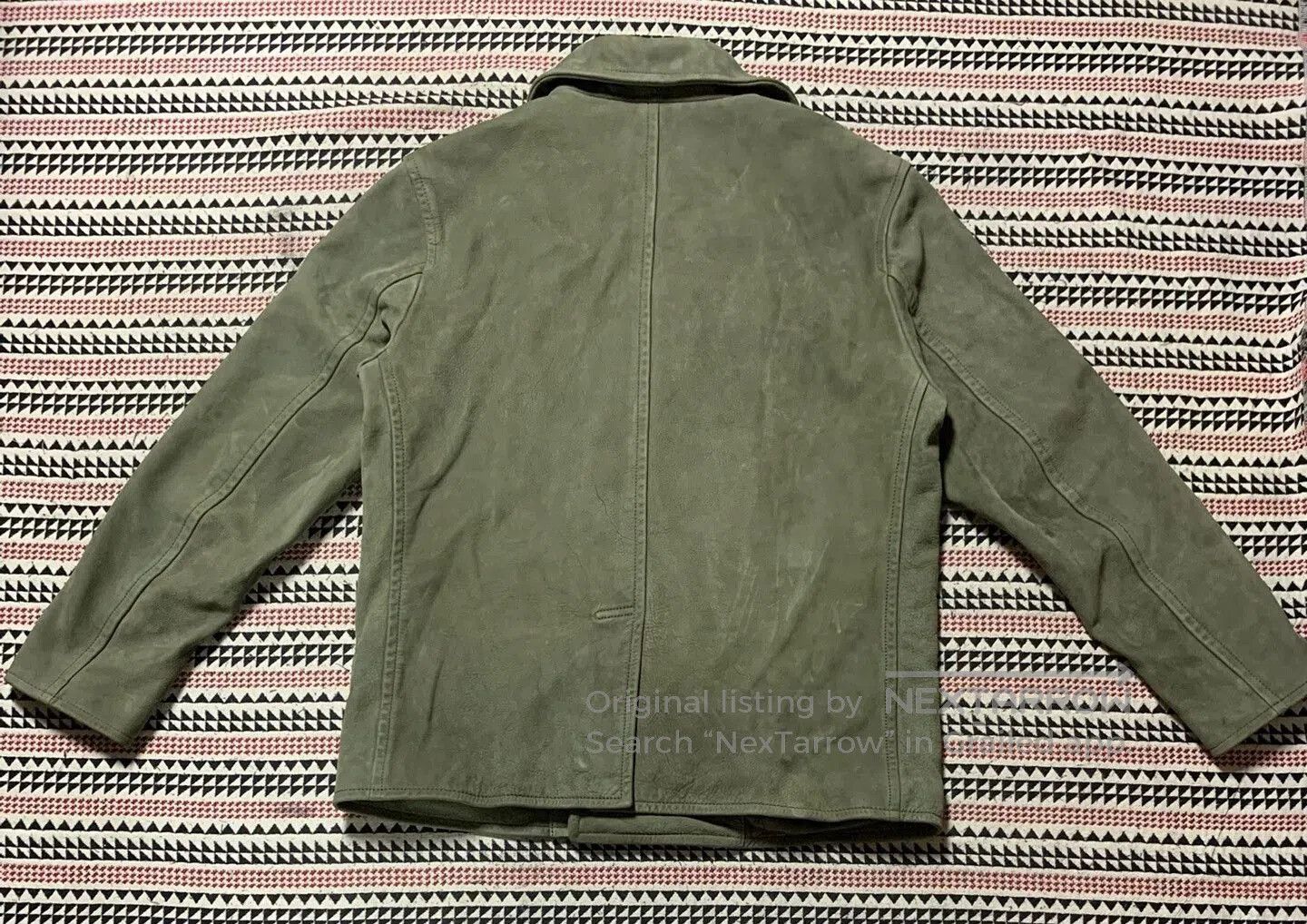 Vintage green peacoat jacket with wool lining. Size US XL / EU 56 / 4 - 2 Thumbnail