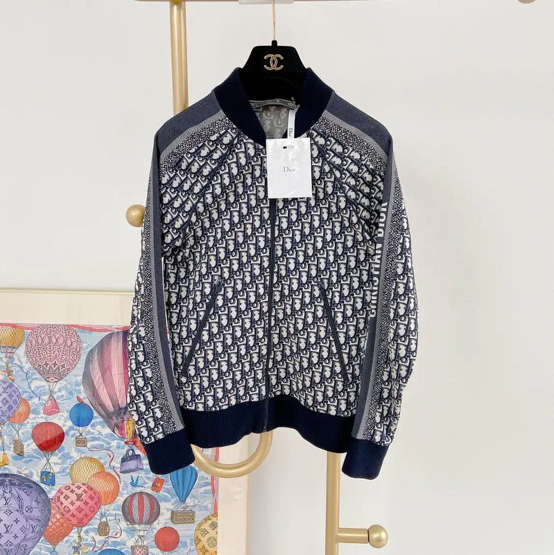 Dior Dior Blue Printed Women's Jacket 0089 Size XS / US 0-2 / IT 36-38 - 1 Thumbnail