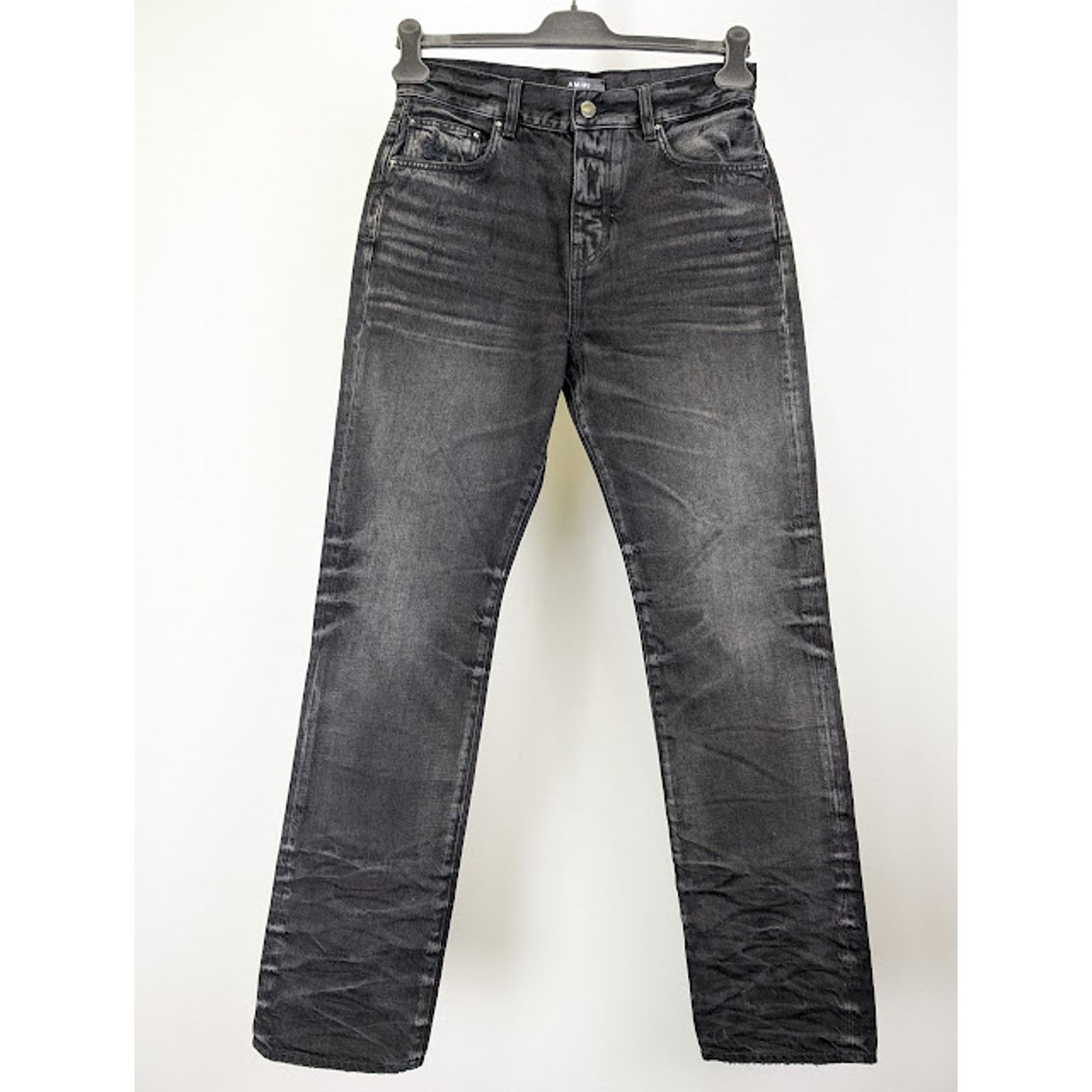 Amiri o1rshd1 Stack Straight Jeans in Faded Black Size US 34 / EU 50 - 2 Thumbnail