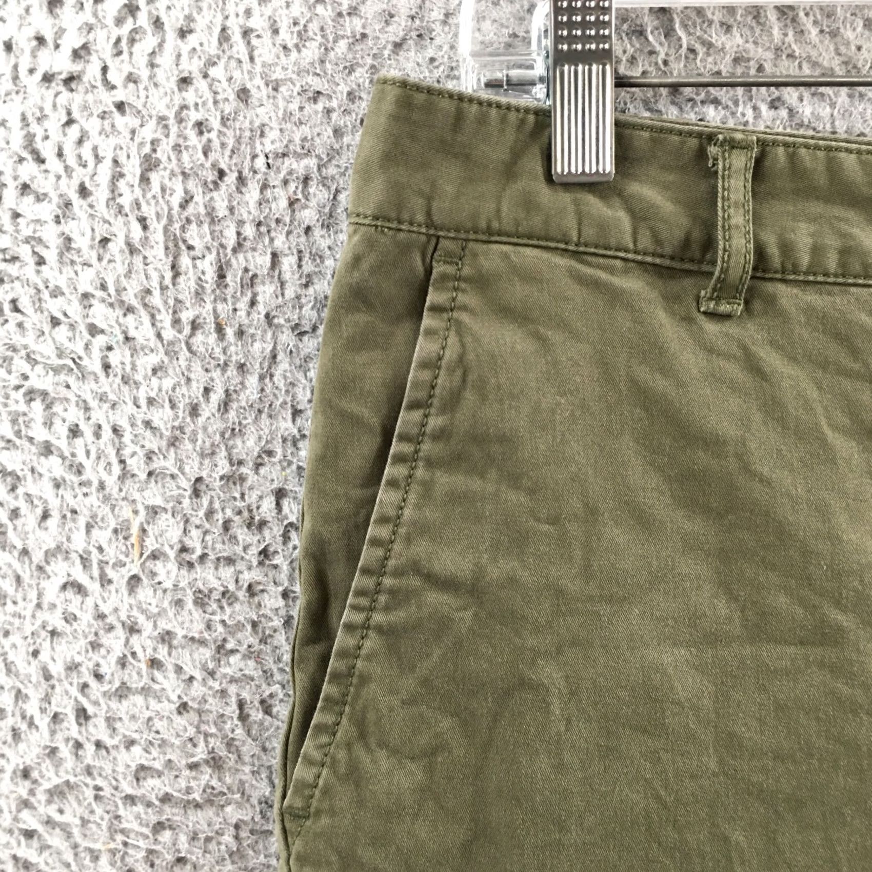 Banana Republic Banana Republic Chino Pants Womens 6 Olive Green Cotton Blend Button Front Zip Pants Size 28" / US 6 / IT 42 - 3 Thumbnail