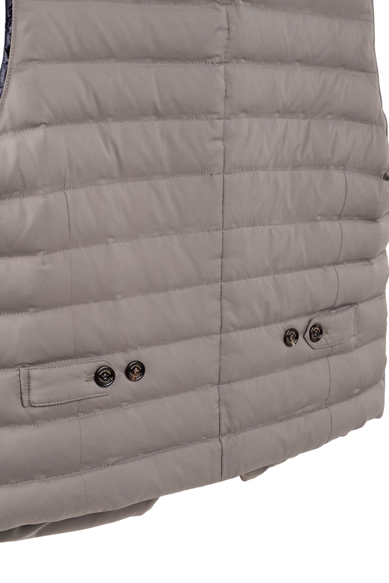 Brunello Cucinelli Brunello Cucinelli AW/15 Nylon Notched-Lapel Down Waistcoat Size US L / EU 52-54 / 3 - 9 Thumbnail
