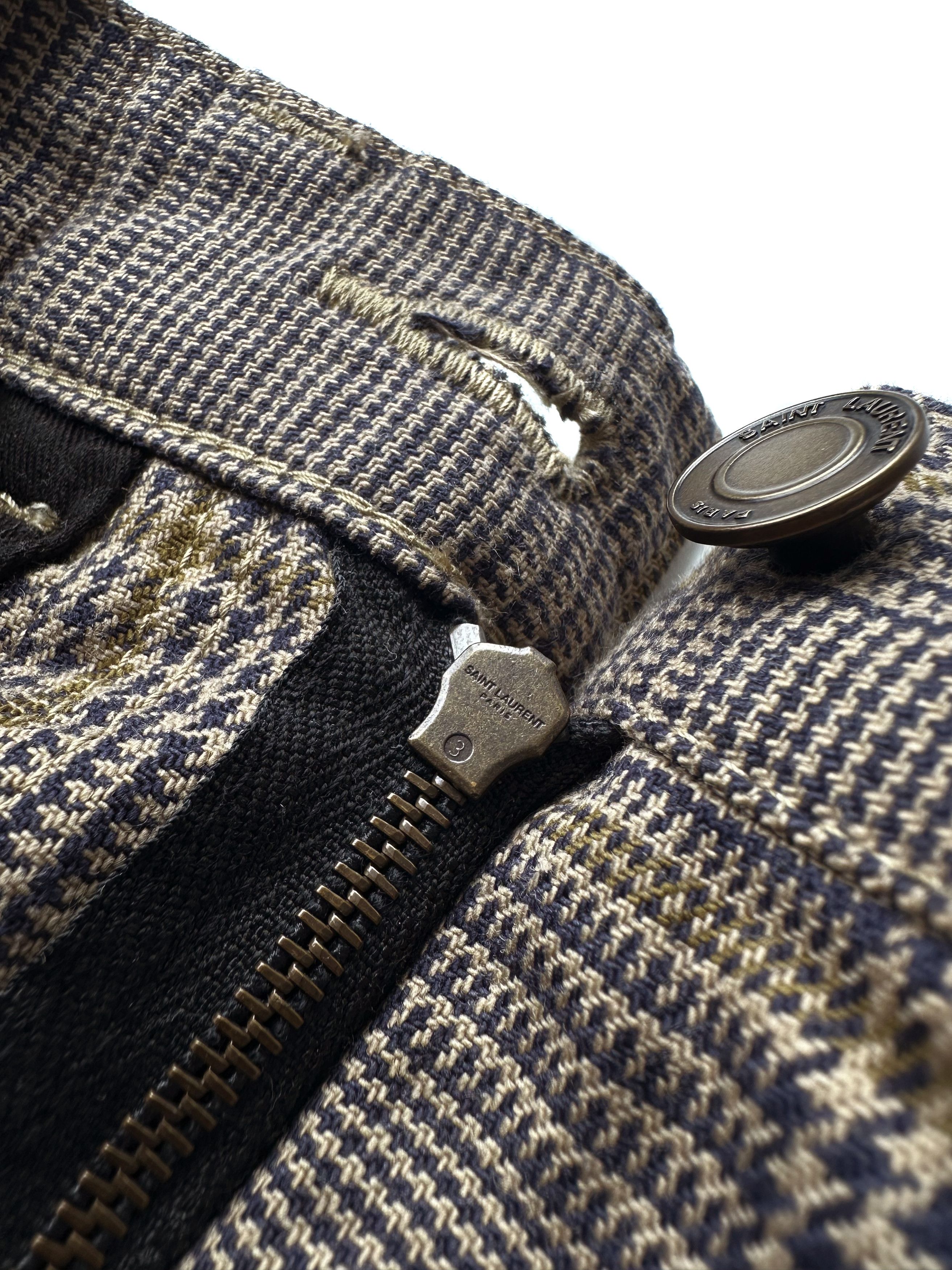 Saint Laurent Paris Saint Laurent D24 Checkered plaid pants Size US 28 / EU 44 - 11 Thumbnail