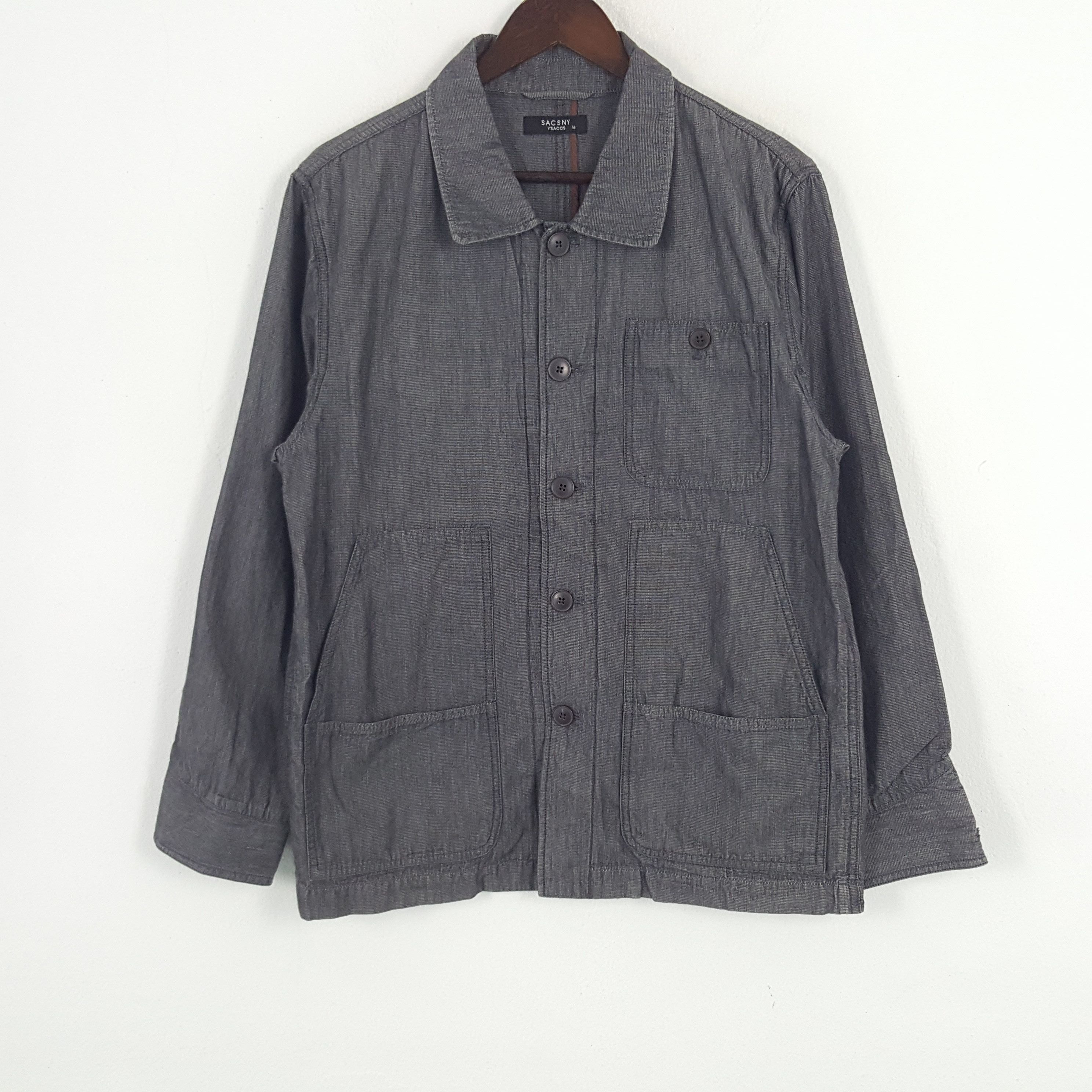 Designer × Vintage × Yohji Yamamoto Sacsny by Yohji Yamamoto Custom Big Logo Button Up Jacket Size US M / EU 48-50 / 2 - 3 Thumbnail