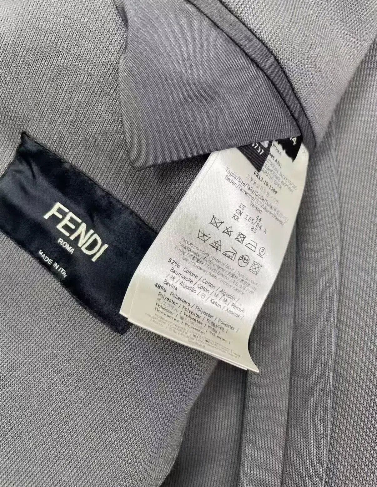 Fendi Gray Embroidered Insect Blazer - Size S. Size US S / EU 44-46 / 1 - 7 Thumbnail