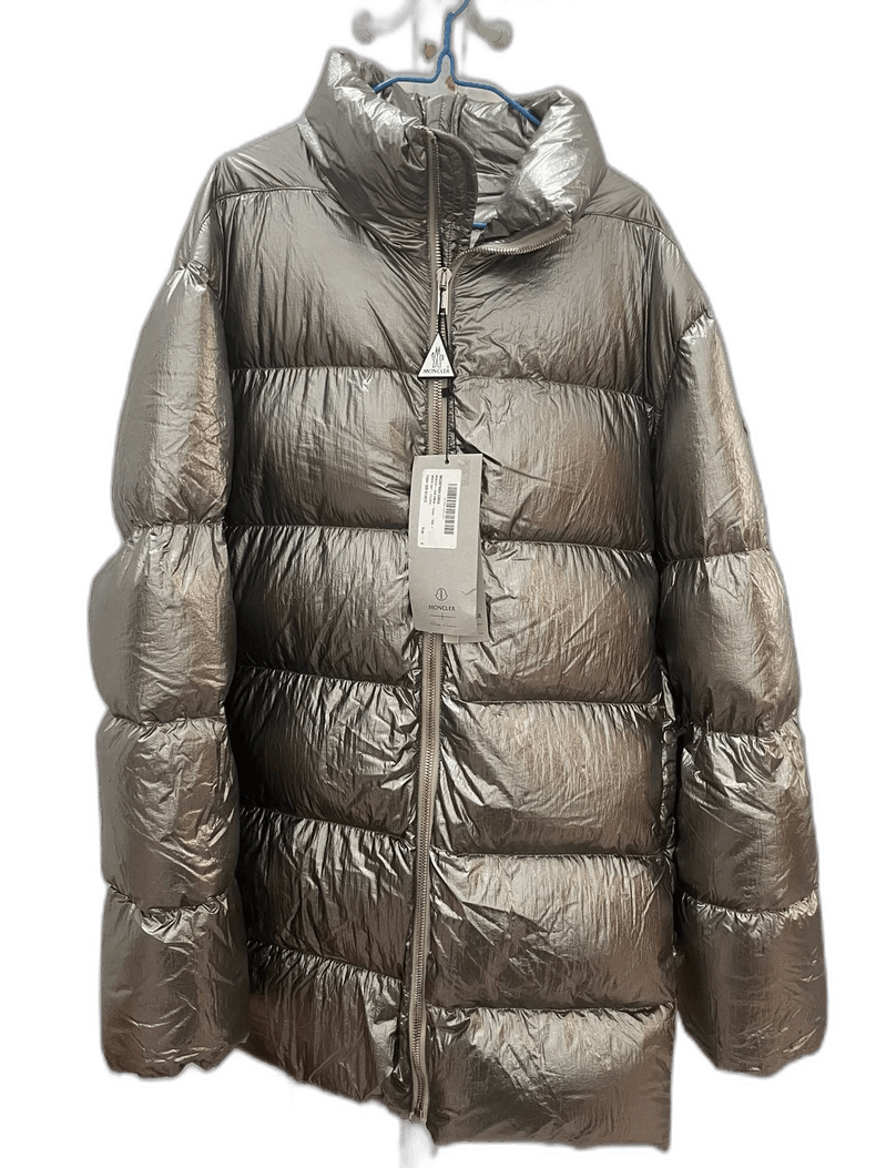 Moncler Rick Owens Silver Long Down Jacket-yf