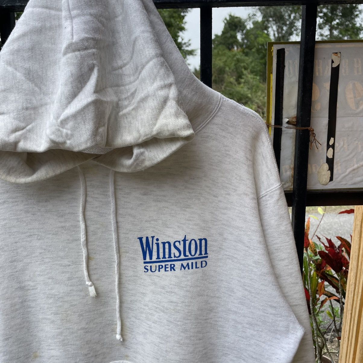 Vintage 🔥Vintage 90s Winston Mild Big Logo Pullover Boxy Hoodie Size US M / EU 48-50 / 2 - 7 Thumbnail