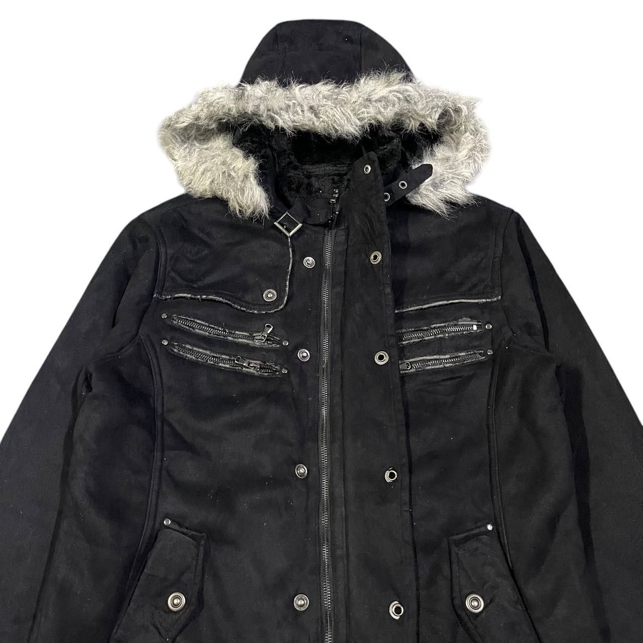If Six Was Nine Vintage Gilevans Suede Fur Hooded Jacket Size US L / EU 52-54 / 3 - 6 Thumbnail