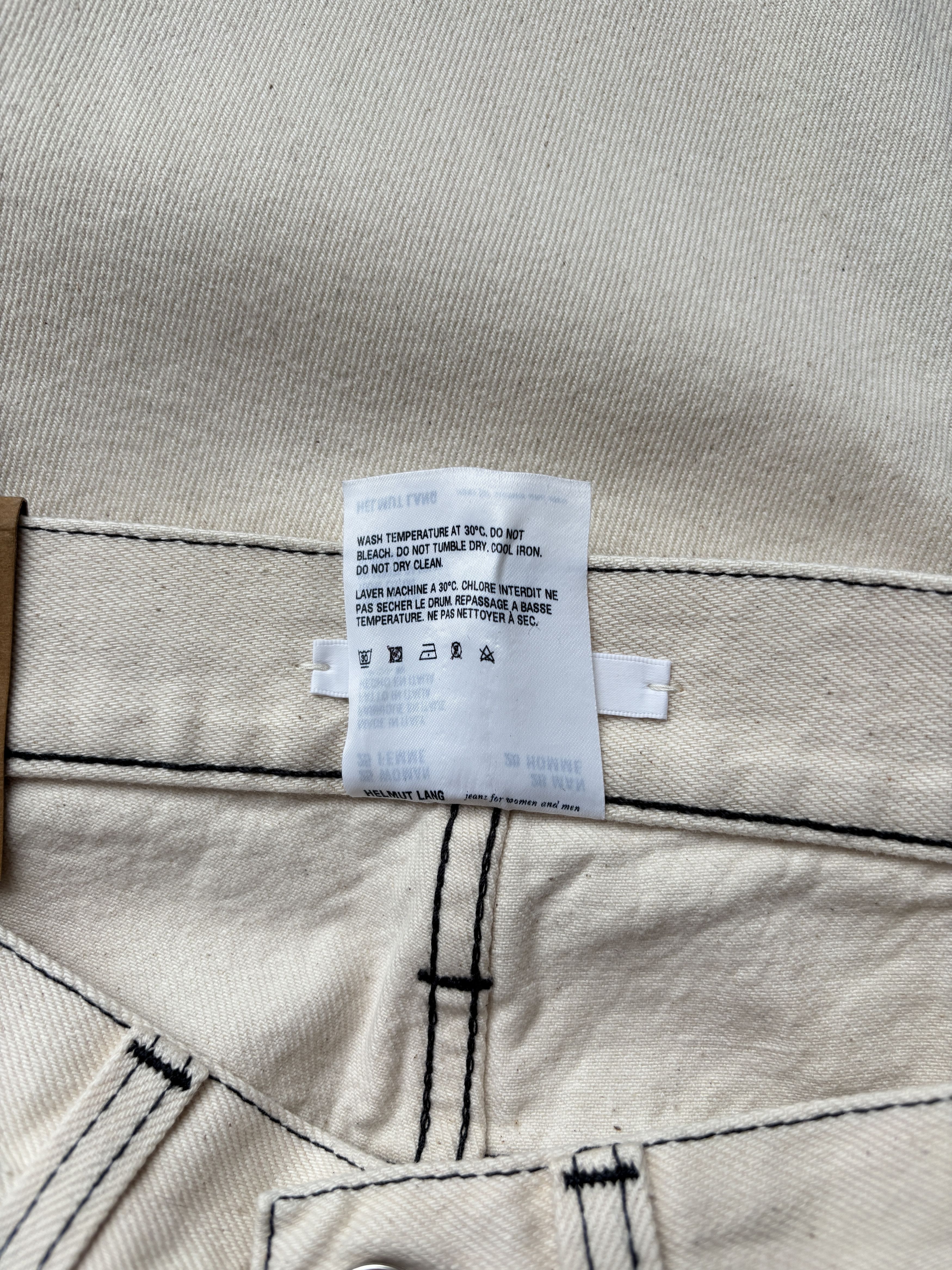 Helmut Lang ⚡️QUICK SALE⚡️Helmut Lang Natural Masc Lo Drainpipe Jeans Size US 28 / EU 44 - 4 Thumbnail
