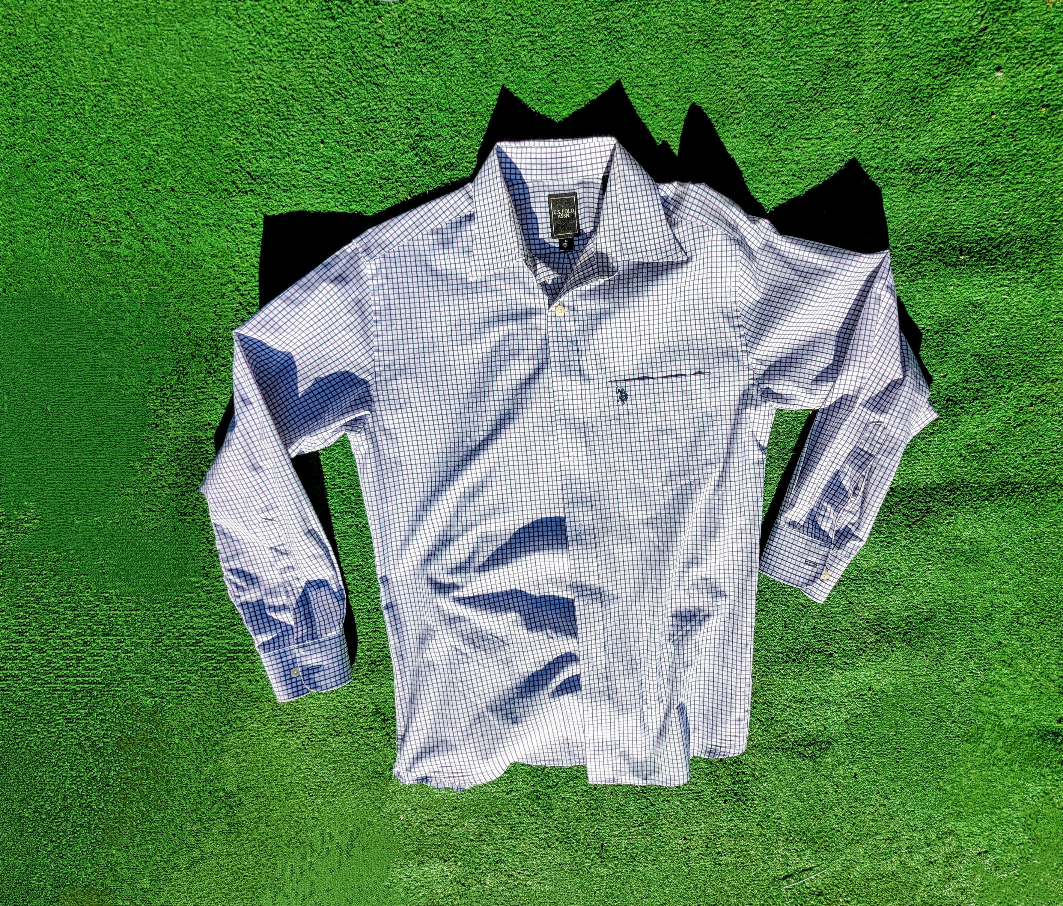 U.S. Polo Assn. U.S. Polo Assn. Button Single Pocket Check Dress Shirt EUC Size US M / EU 48-50 / 2 - 5 Thumbnail