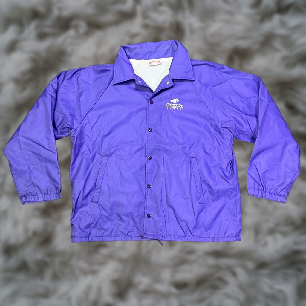 Vintage VINTAGE Canterbury Windbreaker Jacket Mens XL Purple US Made Down Horse Racing Size US XL / EU 56 / 4 - 1 Thumbnail