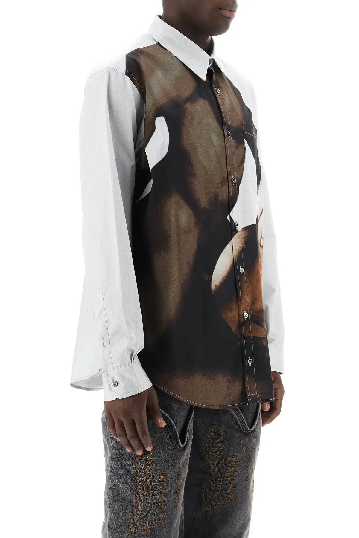 Y/Project o1s22i1n0124 Body Collage Shirt in Grey Size US M / EU 48-50 / 2 - 2 Thumbnail