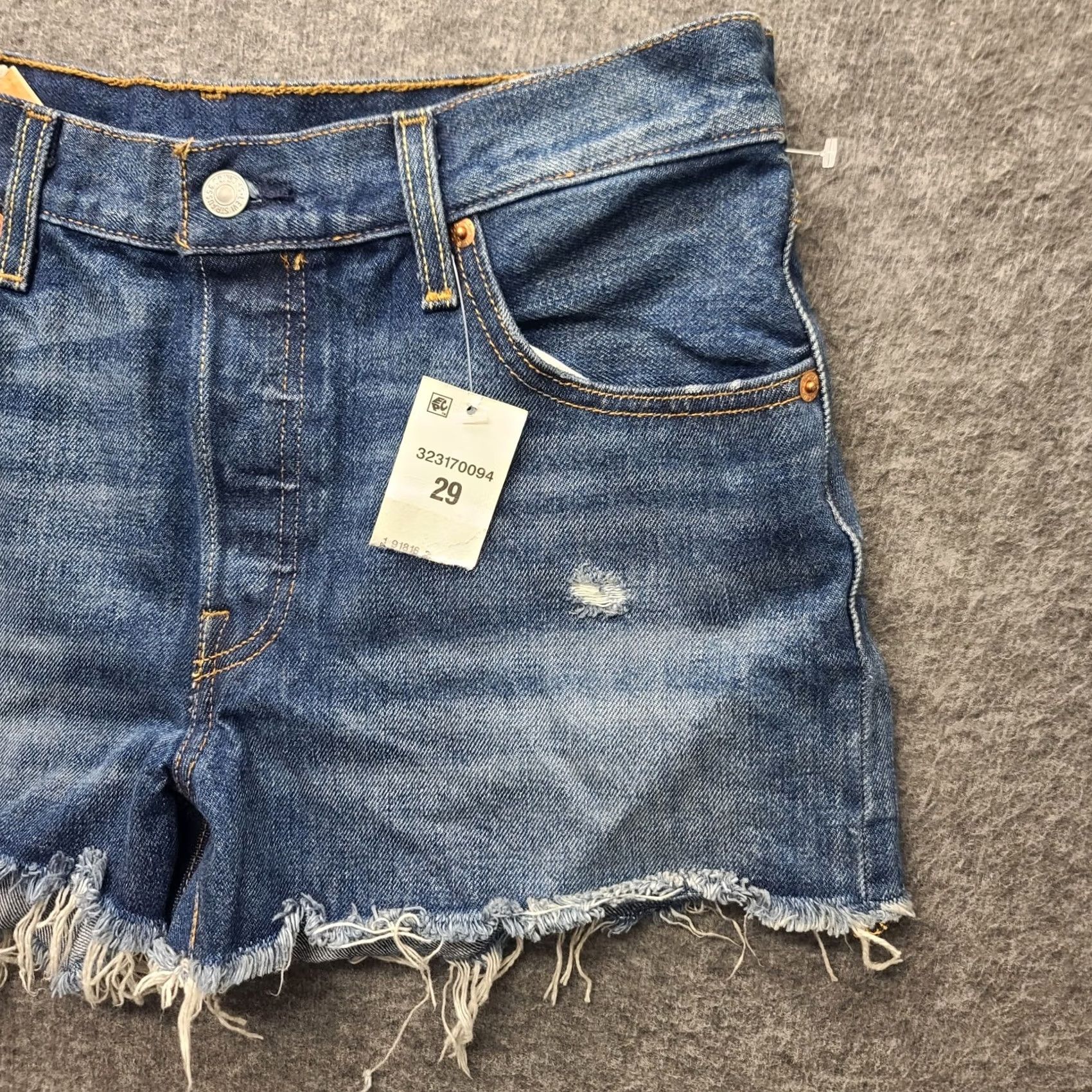 Levi's VINTAGE Levi's 501 XX Cut Off Shorts Womens 29 Regular High Rise Daisy Dukes Booty Denim Blue 90s Womens Size 29" - 7 Thumbnail