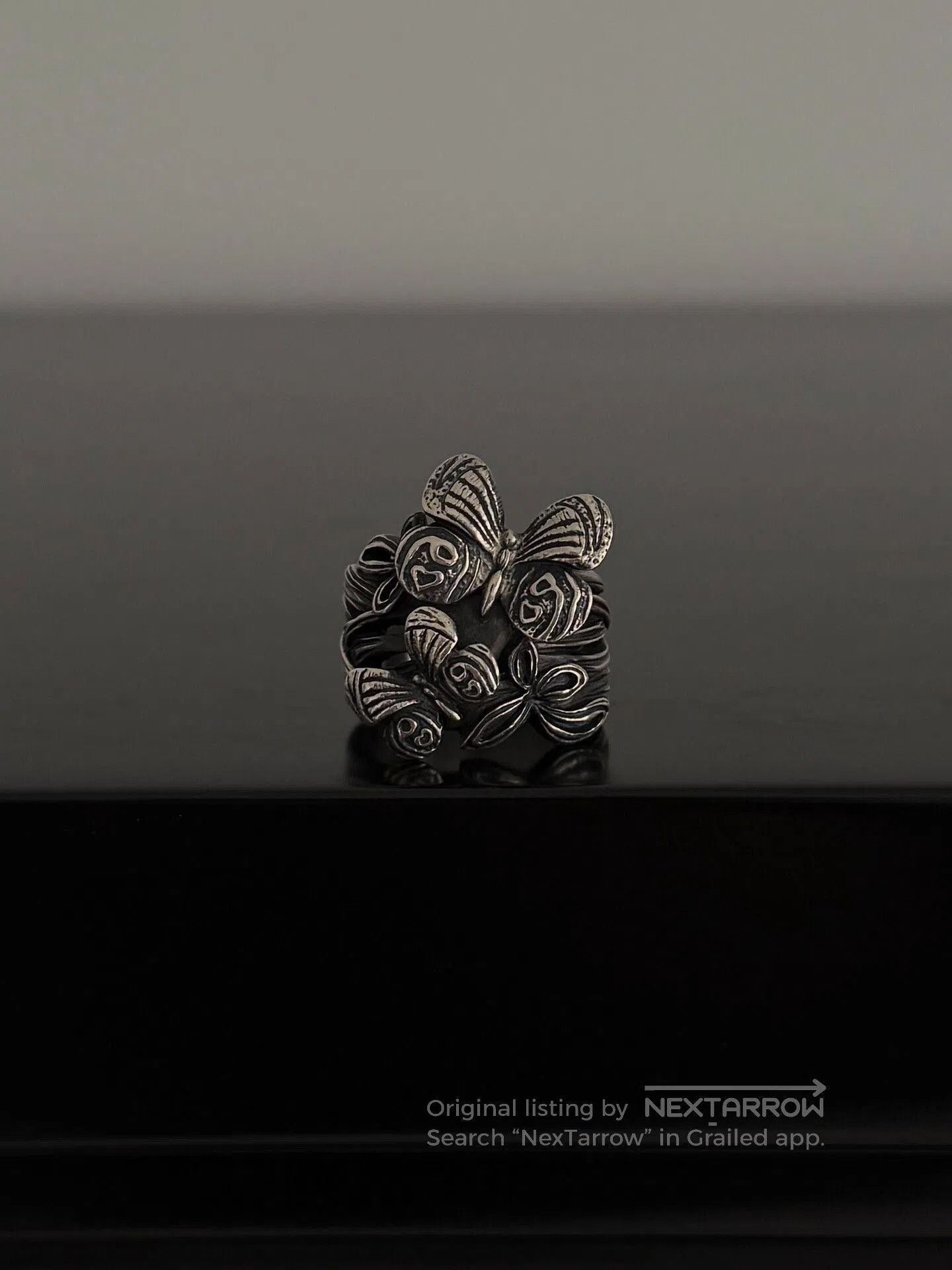Jean Paul Gaultier Jean Paul Gaultier Butterfly Band Ring. Size ONE SIZE - 5 Thumbnail
