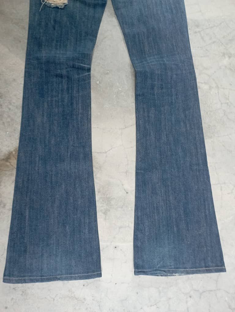 Tornado Mart Flare Jeans Made In Japan Mud Rusty Black By Moussy Bootcut Size 24" / US 00 / IT 34 - 6 Thumbnail