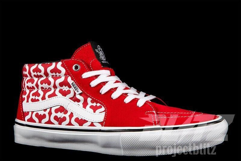 Vans SS21 Vans Supreme Skate Grosso Mid Monogram S Logo Red 8 Size US 8 / EU 41 - 2 Thumbnail