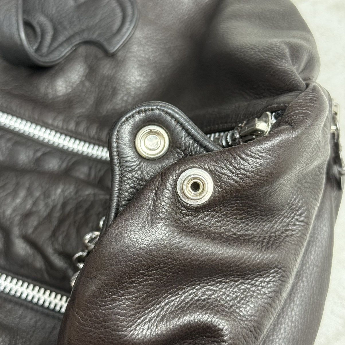 Chrome Hearts Chrome Hearts Rare Brown Leather Fleur XL Duffel Bag Size ONE SIZE - 14 Thumbnail