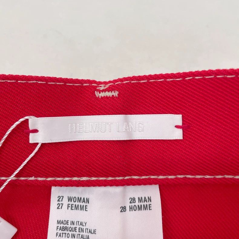 Helmut Lang HELMUT LANG Red denim half skirt Size 27" / US 4 / IT 40 - 6 Thumbnail