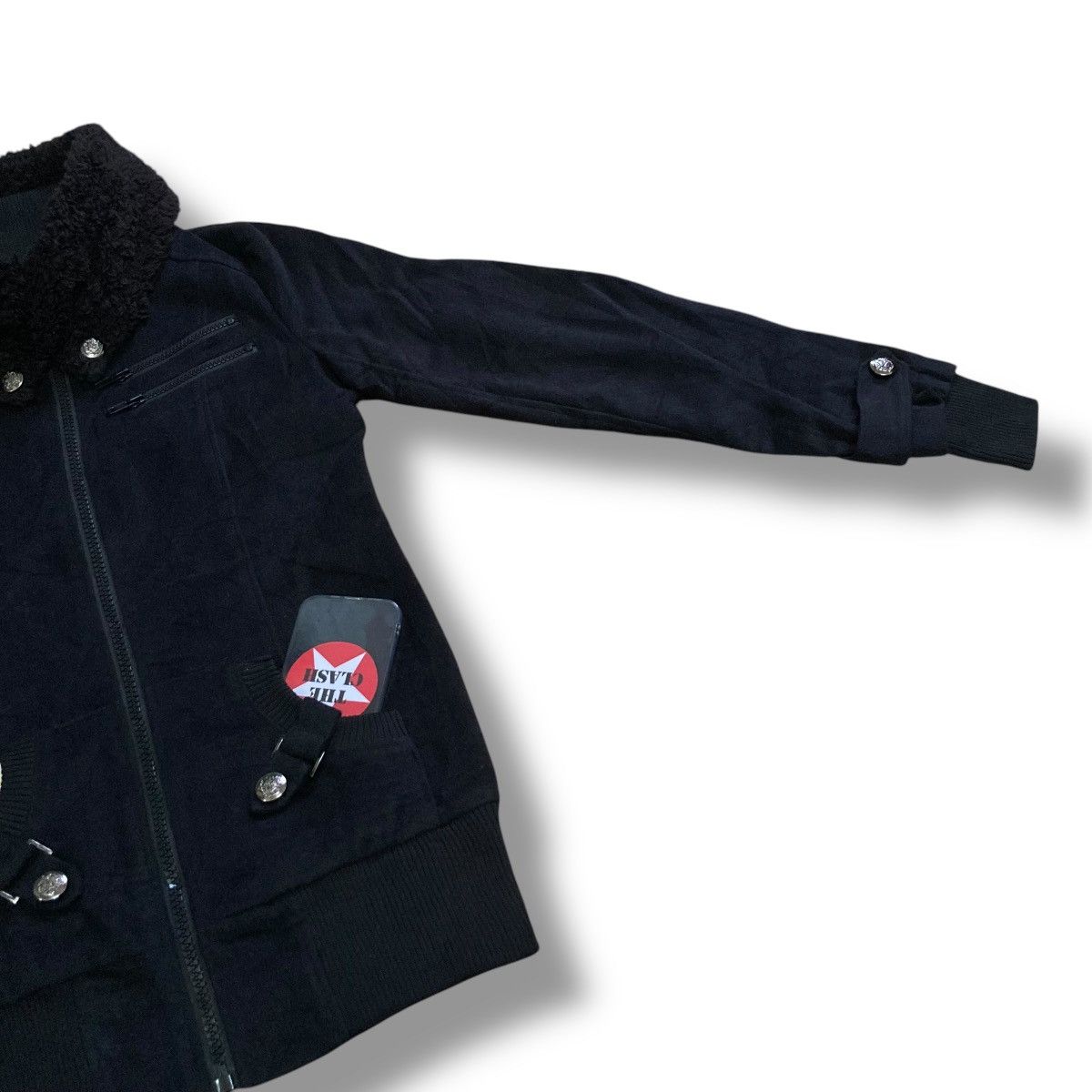 If Six Was Nine 🇯🇵 COLLIER PUNK GOTHIC FULL ZIP FUR COLLAR HOODIE JACKET Size US L / EU 52-54 / 3 - 6 Thumbnail