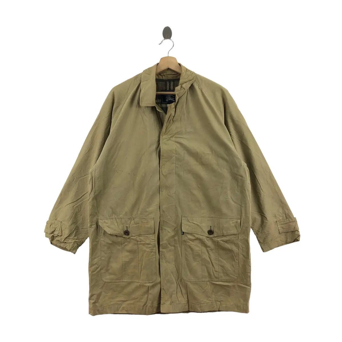 Burberry Vtg 90’ BURBERRY Nova Checks Double Pocket Trench Coat Parka Size US XXL / EU 58 / 5 - 1 Thumbnail
