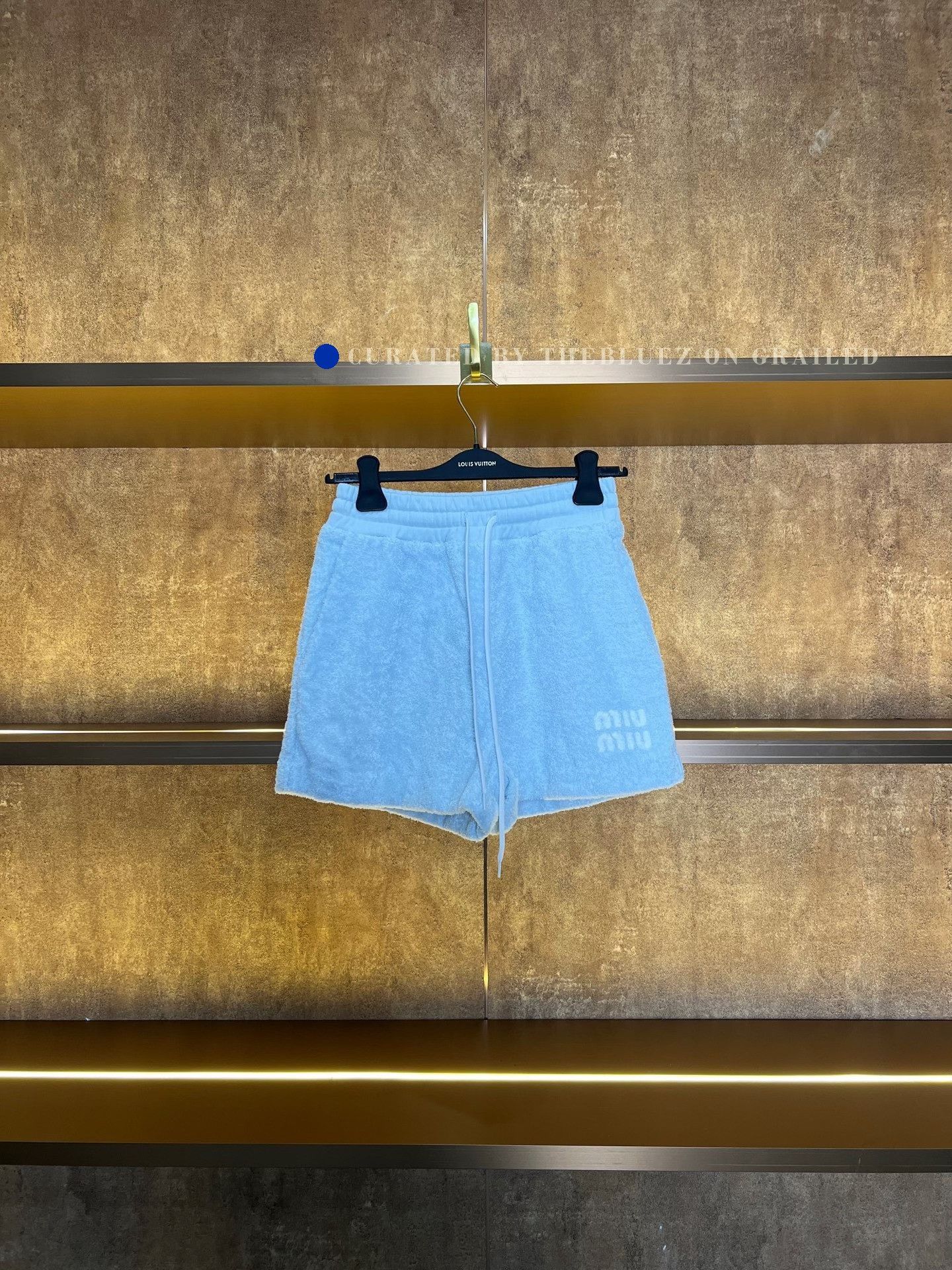 Miu Miu Miu Miu Sky Blue Terry Shorts Size 36" / US 14 / IT 50 - 1 Thumbnail
