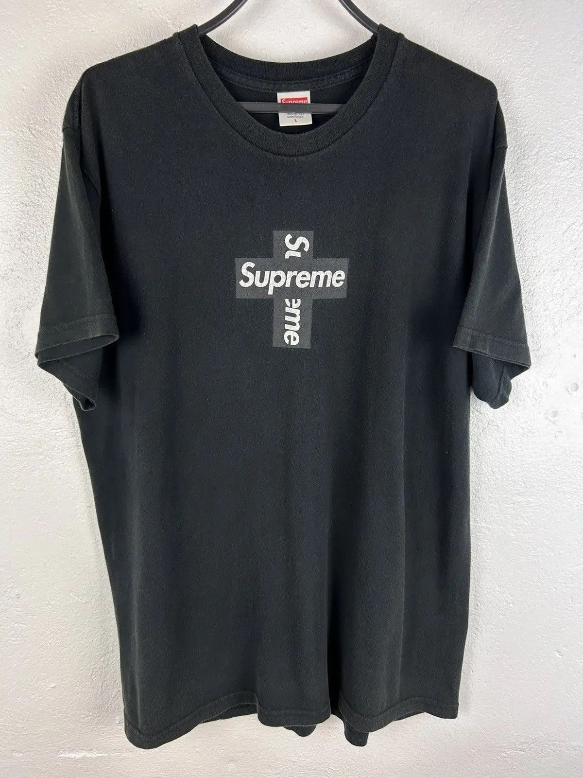 Supreme Supreme Cross Box Logo Tee FW20 T-Shirt In Black | Grailed