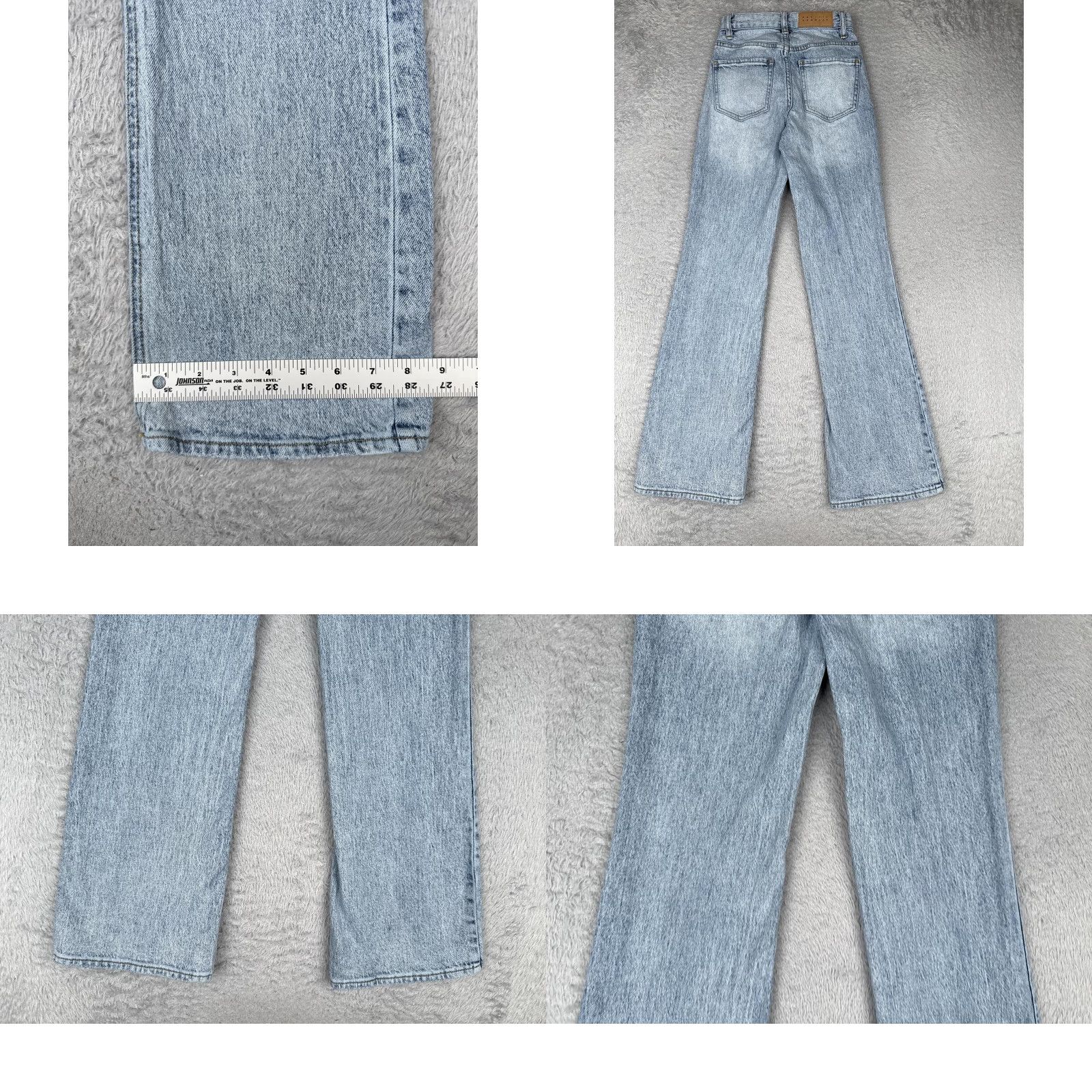 Pacsun PacSun Jeans Womens 22 Light Blue Wash Stretch High Rise Bootcut Denim Zip Fly 5-Pocket Cowboy Womens Size 40" / US 18 - 10 Thumbnail