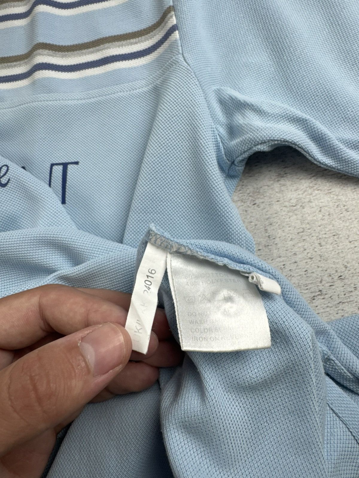 Yves Saint Laurent Yves Saint Laurent YSL Small Blue Cotton Luxury Big Logo Polo T Shirt Tee Jersey Size US S / EU 44-46 / 1 - 11 Thumbnail