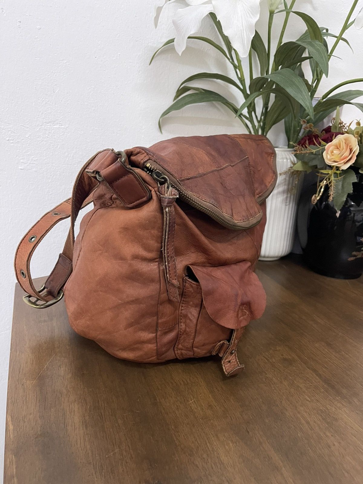 And A × Genuine Leather × Japanese Brand Leather Messenger Crossbody bag Size ONE SIZE - 2 Thumbnail