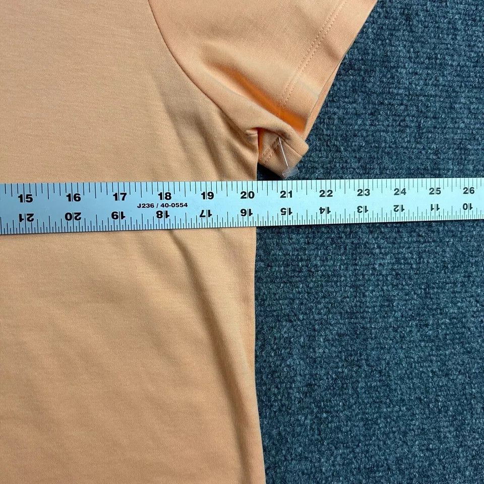 L.L. Bean LL Bean Shirt Womens Large Regular Orange Top V-Neck Supima Size L / US 10 / IT 46 - 6 Thumbnail