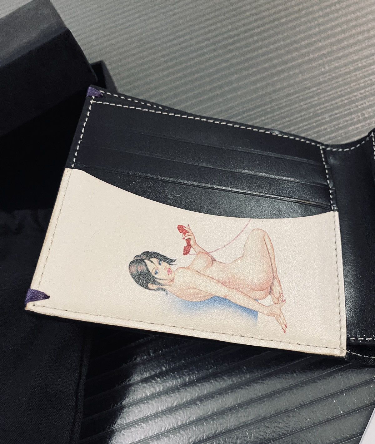 Paul Smith Paul Smith 🇮🇹 Nero leather pin-up girl billfold wallet NEW Size ONE SIZE - 3 Thumbnail