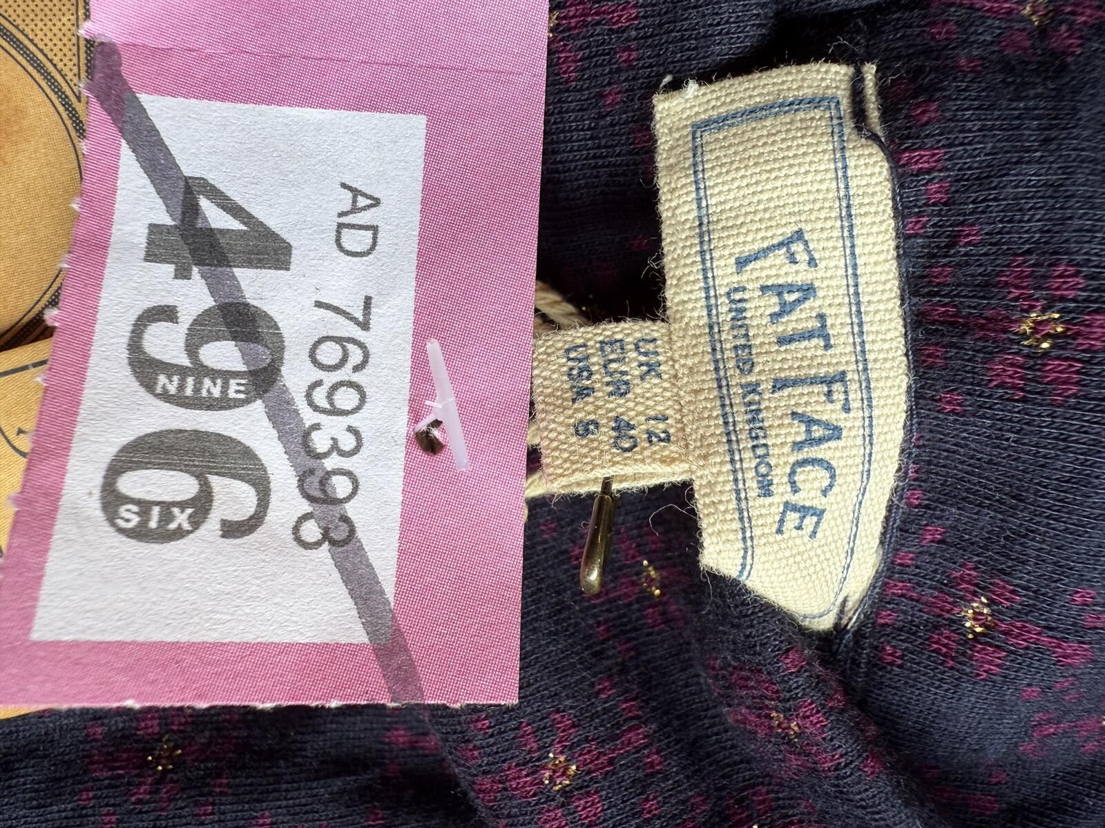 Other FatFace Jennie Navy Ditsy Floral Geo Jersey Mini Skirt Size 30" / US 8 / IT 44 - 3 Thumbnail