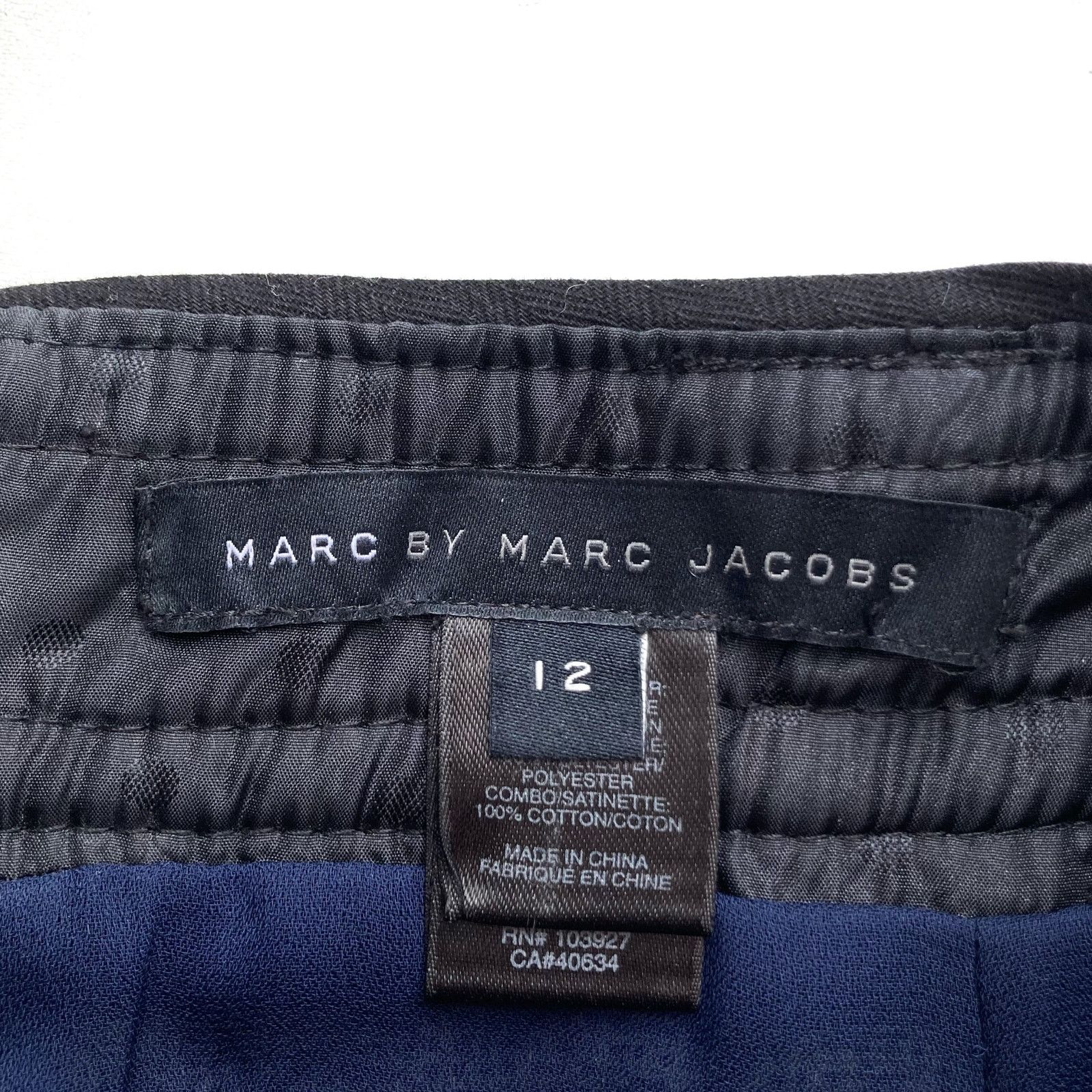 Marc Jacobs Marc by Marc Jacobs Y2K Indigo Wool Moto Zip Skirt Sz 12 Size 34" / US 12 / IT 48 - 13 Thumbnail
