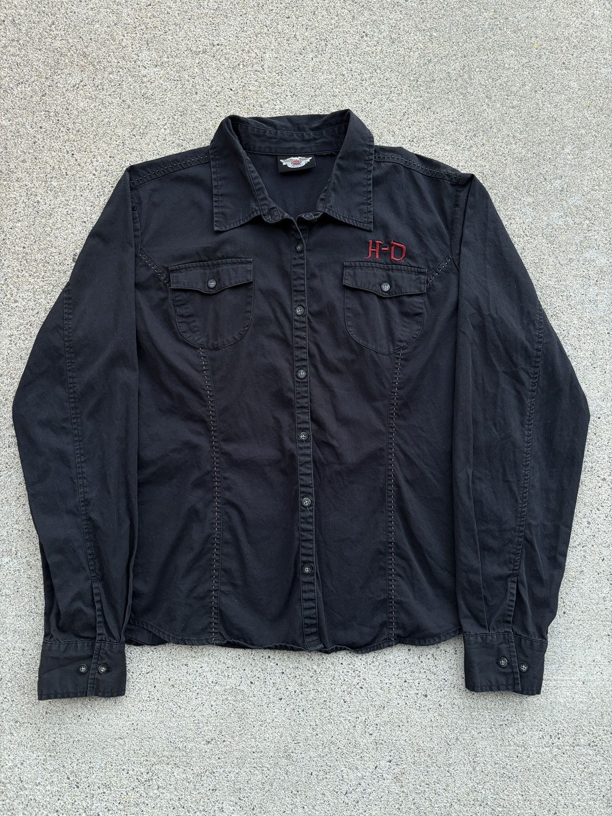 Affliction × Harley Davidson × Roar 2000s Harley Davidson Affliction-Like L/S Button Up Size M Size M / US 6-8 / IT 42-44 - 1 Thumbnail