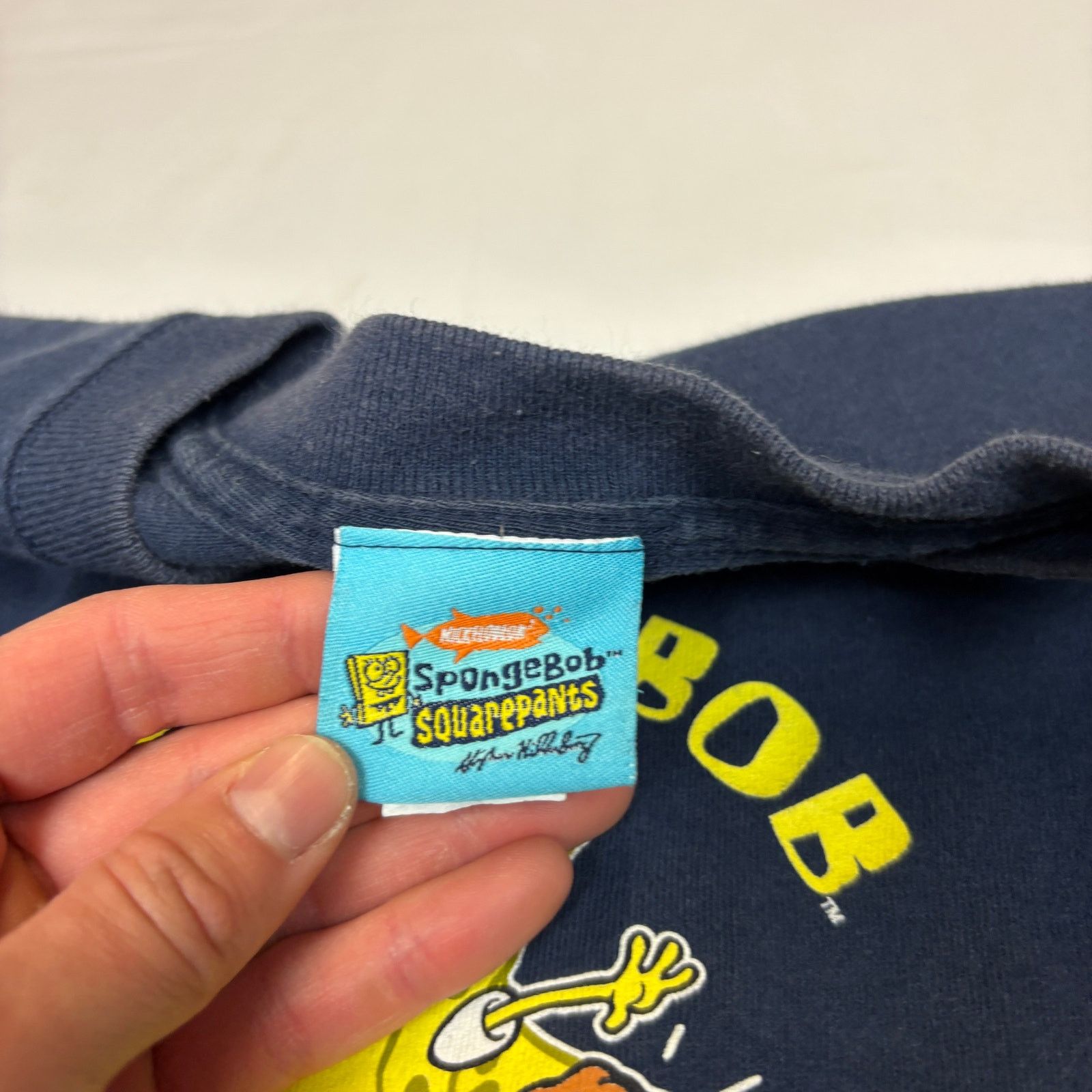 Nickelodeon Vintage 2001 Spongebob Squarepants Ripped Pants Shirt Mens L Size US L / EU 52-54 / 3 - 6 Thumbnail