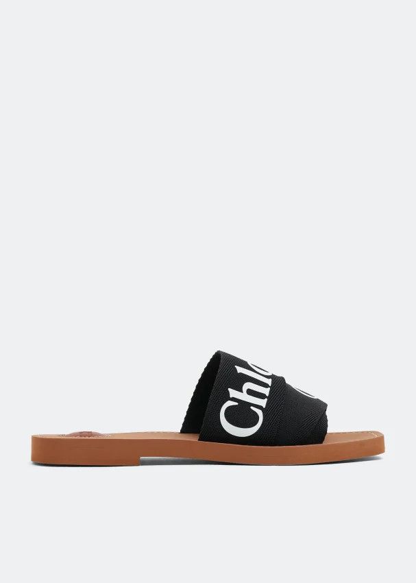 o1loc1c0424 Woody Slides in Black