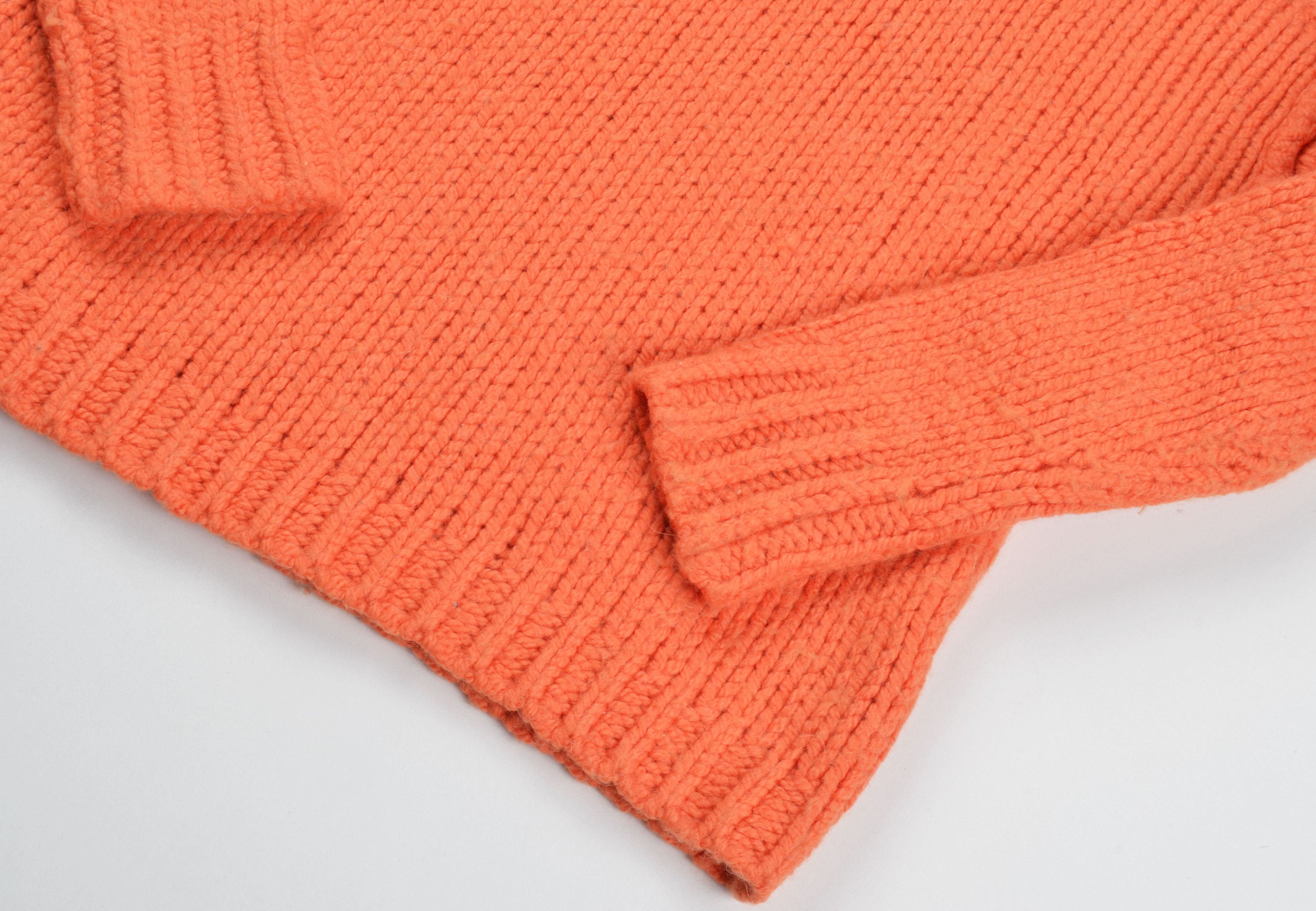 Hugo Boss Hugo Boss Wool Alpaca Orange Chunky Knit Turtleneck Sweater Size S / US 4 / IT 40 - 6 Thumbnail