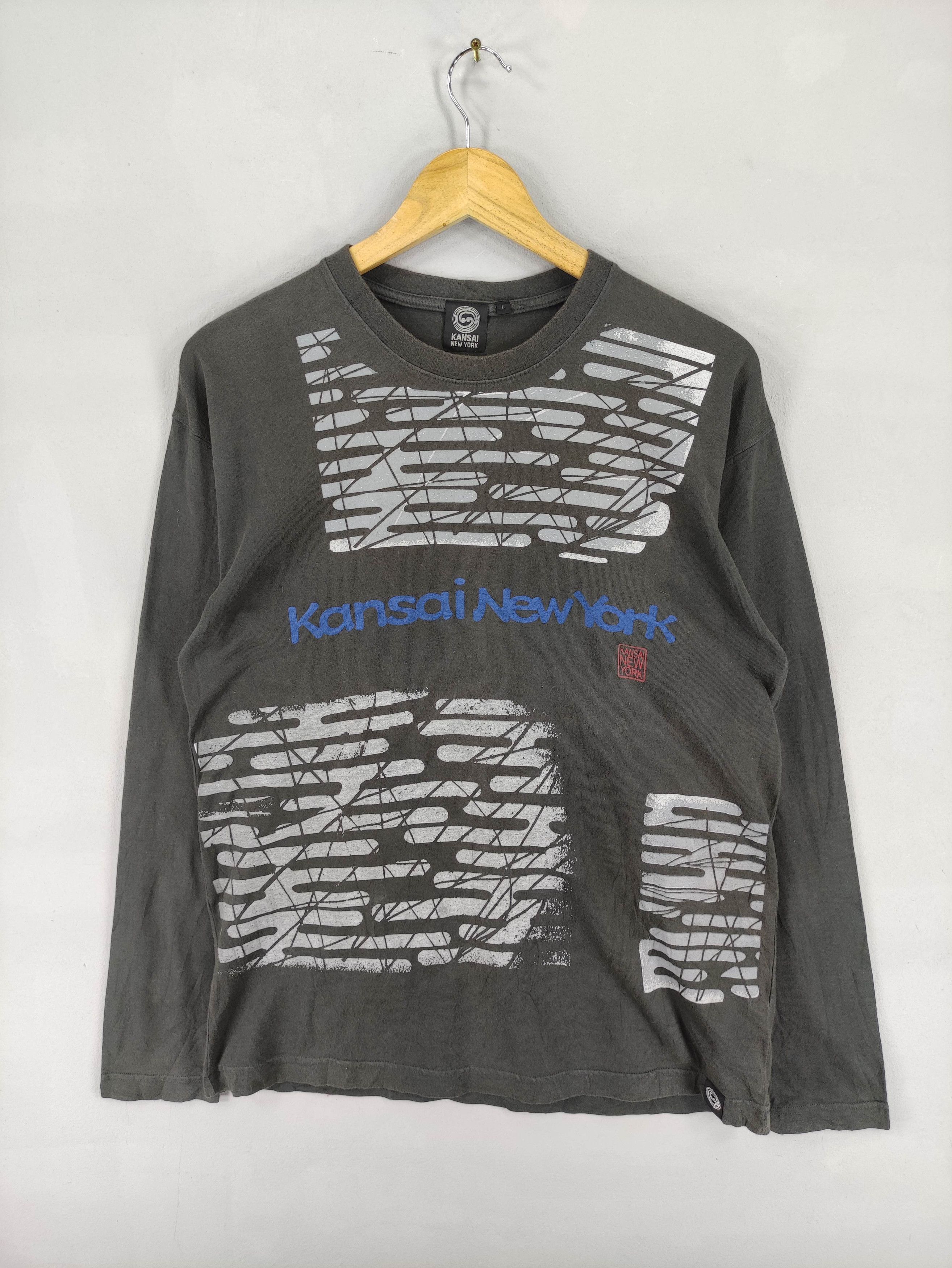 Kansai Yamamoto Vintage kansai New York Long Sleeve Shirt Tee Size US L / EU 52-54 / 3 - 1 Thumbnail