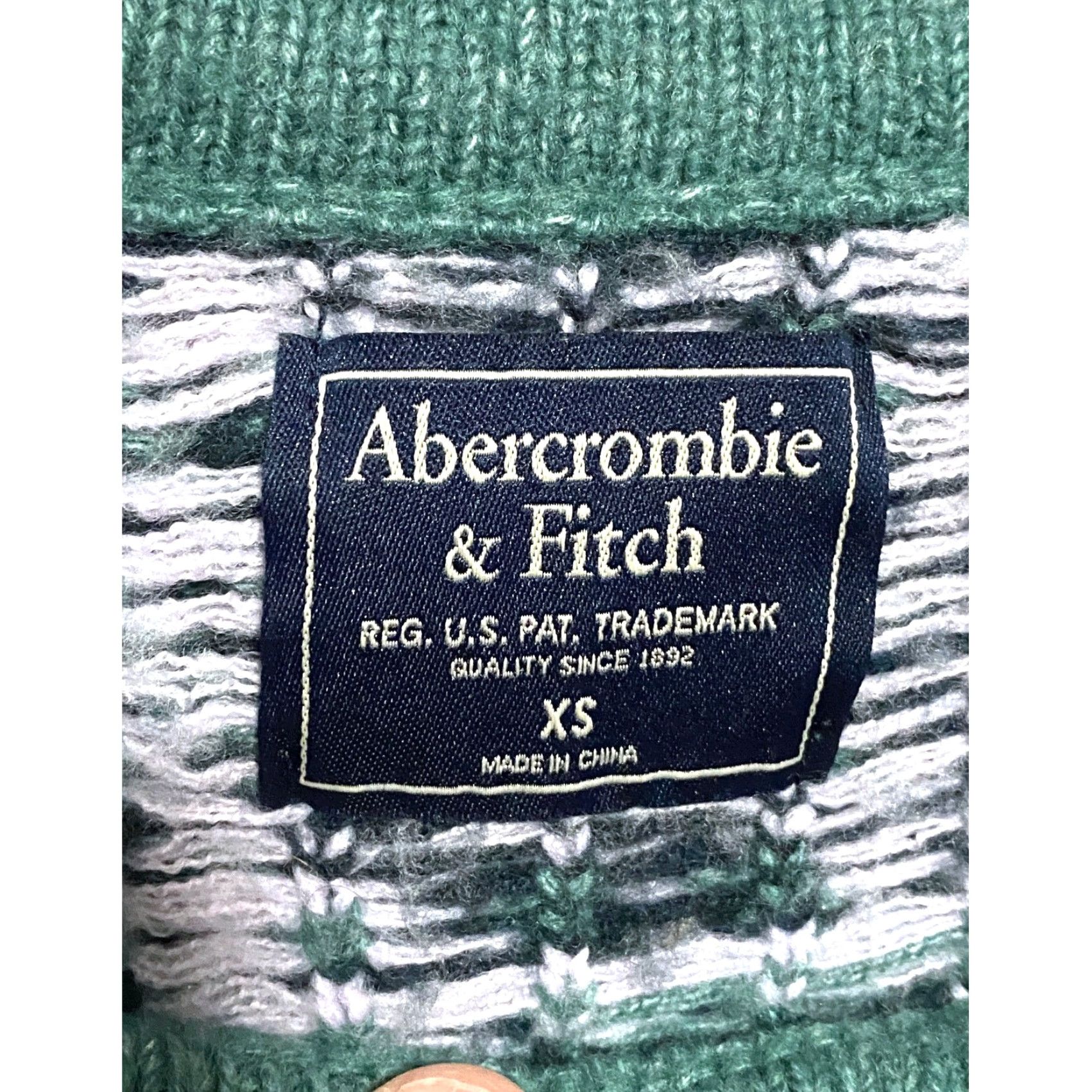 Abercrombie & Fitch Abercrombie & Fitch Plaid Cropped Sweater Women XS Green Blue Preppy Y2K Comfort Pullover Wool Nylon Acrylic Casual Workwear Size XS / US 0-2 / IT 36-38 - 4 Thumbnail