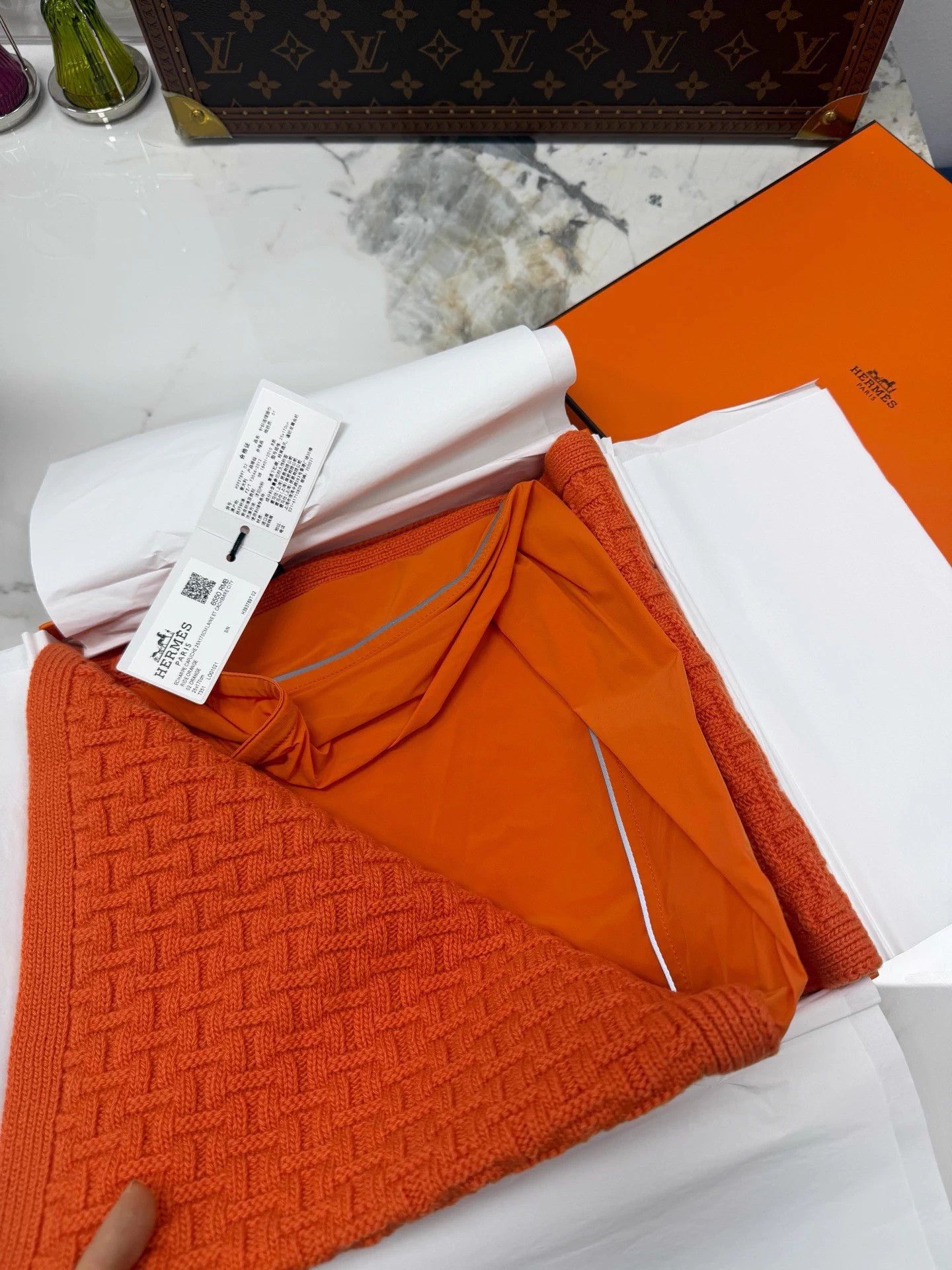 Hermes Hermes New Knitted Hooded Scarf NWT w/ Box 25x170 Size ONE SIZE - 3 Thumbnail