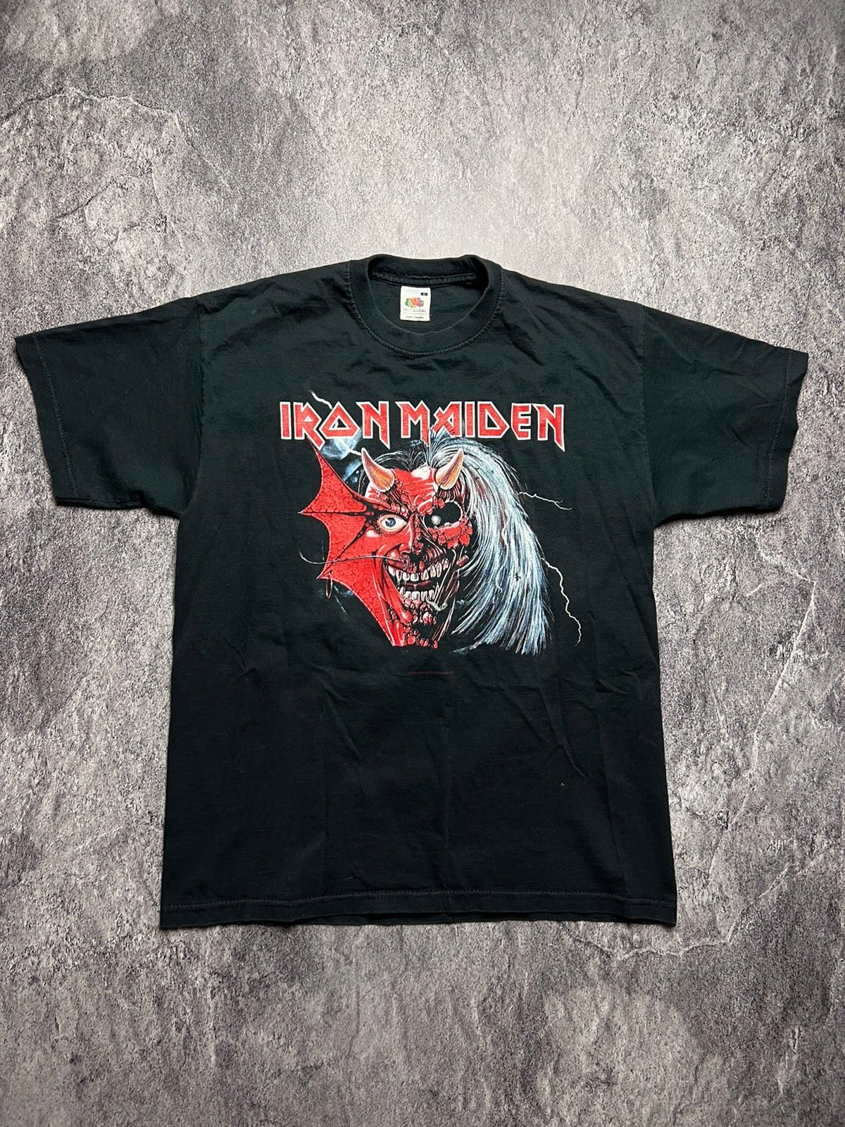 Pre-owned Band Tees X Iron Maiden 2004 Purgatory Tour Reprint Rock Band Tee In Black