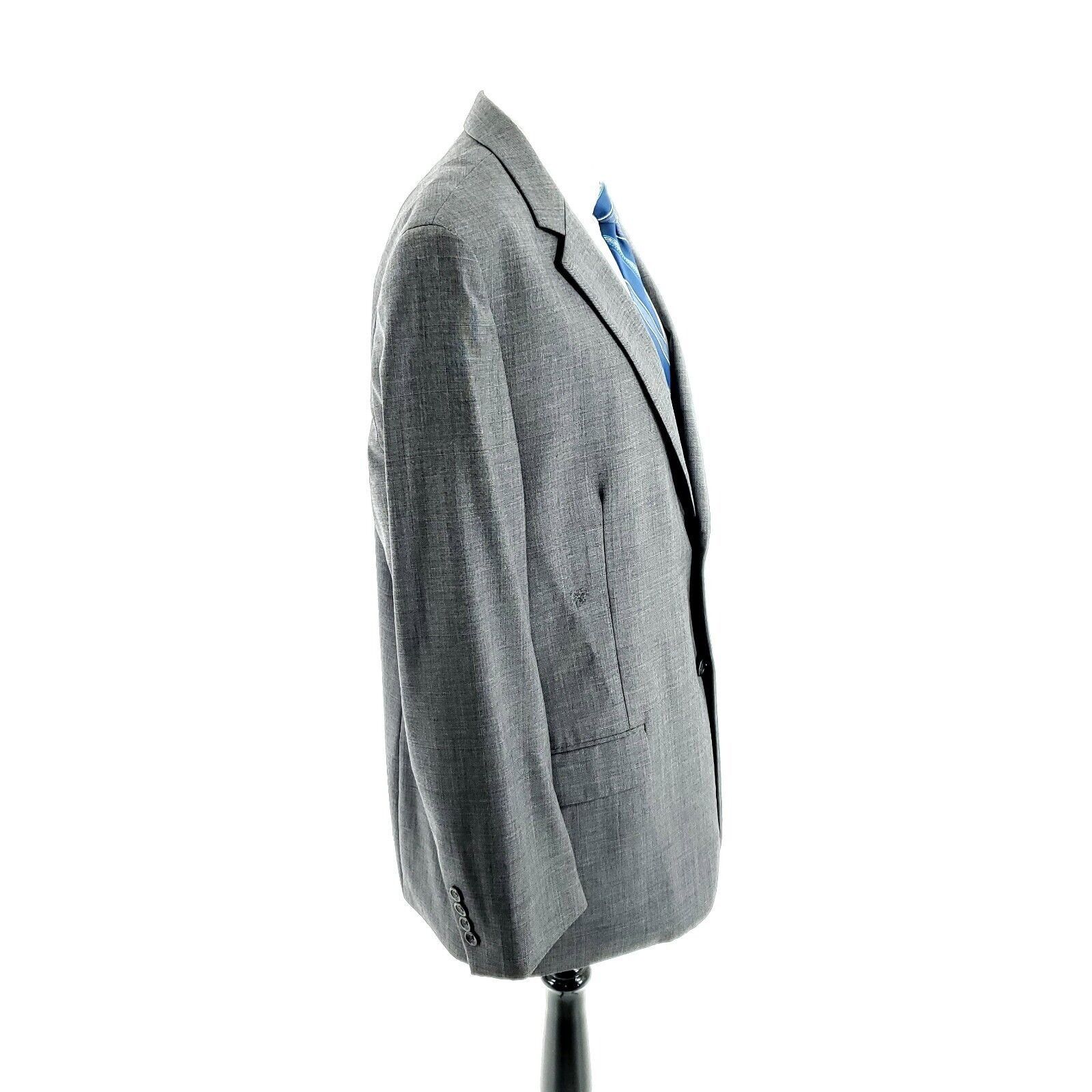Joseph & Feiss DAMAGED Joseph & Feiss Super 100s Wool 2 Button Blazer 44R O Size 44R - 9 Thumbnail