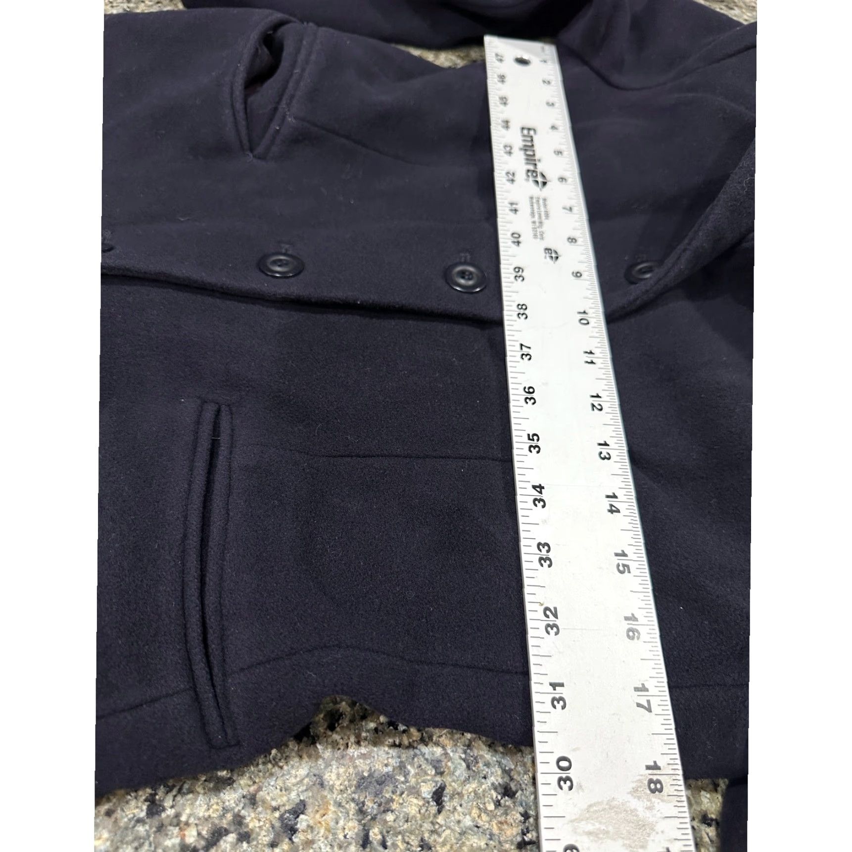 Vintage VINTAGE Kristen Blake Coat Long Wool Dark Blue 6 Women Button Closure Trench Solid Minimalist Dark Academia Size M / US 6-8 / IT 42-44 - 4 Thumbnail