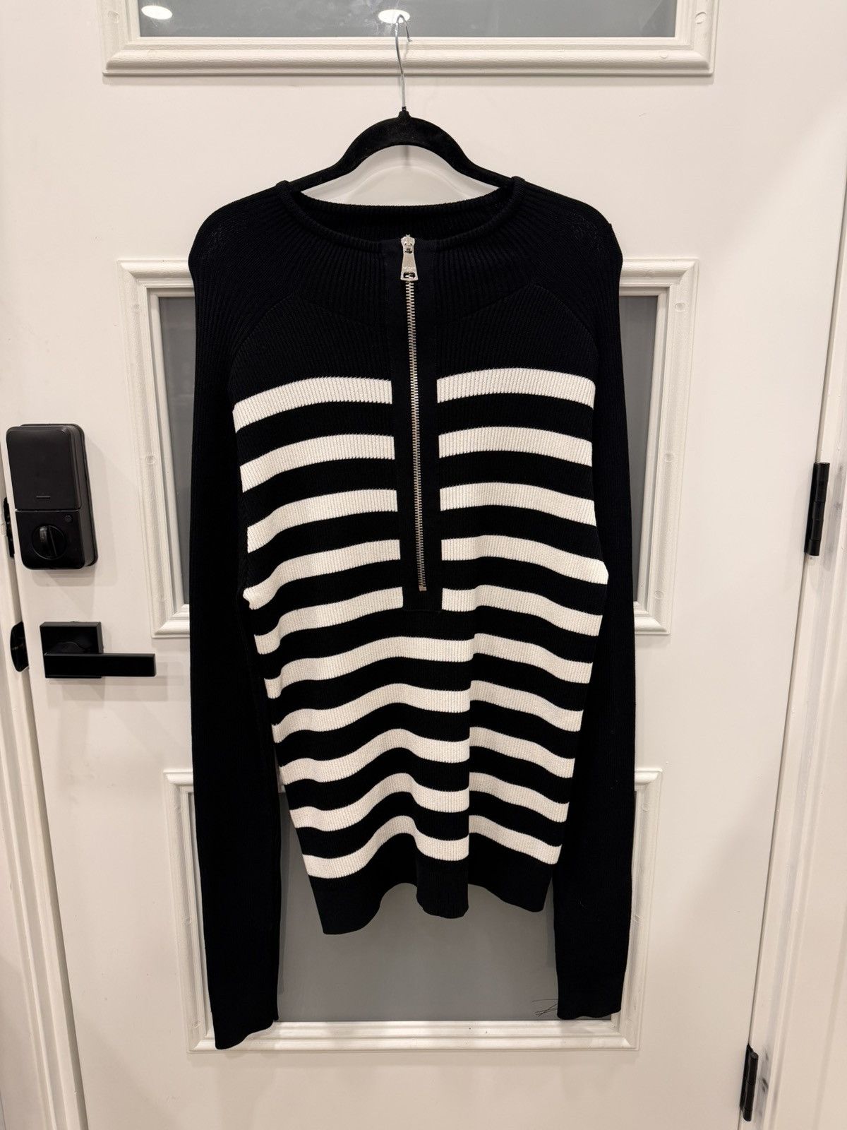 Balmain Striped Zip Sweater Size US XL / EU 56 / 4 - 1 Thumbnail