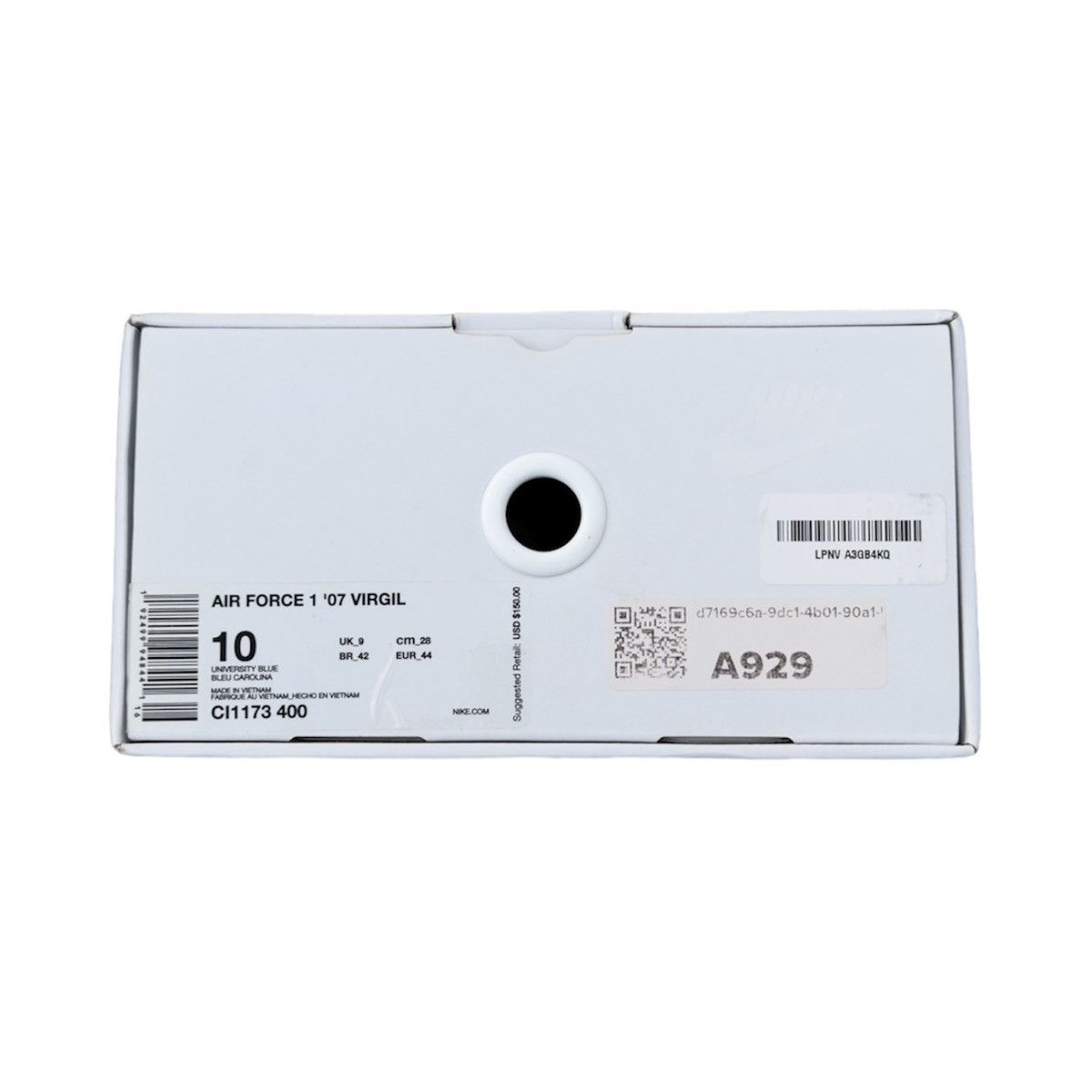 Nike × Off-White Nike Air Force Off White MCA University Blue Size US 10 / EU 43 - 8 Thumbnail